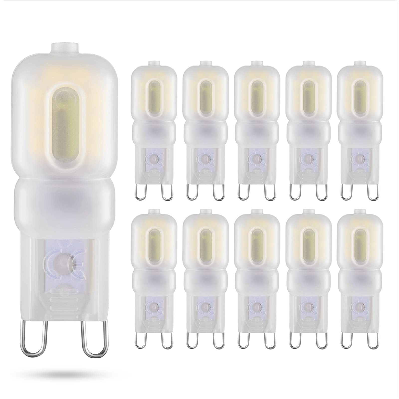 Sriomny G9 Led Bulb 2W Equivalent To 20W Halogen Lamp T4 6000K Cool White 120V G9 Base, 360 Omni-Directional Lighting, Home Ligh