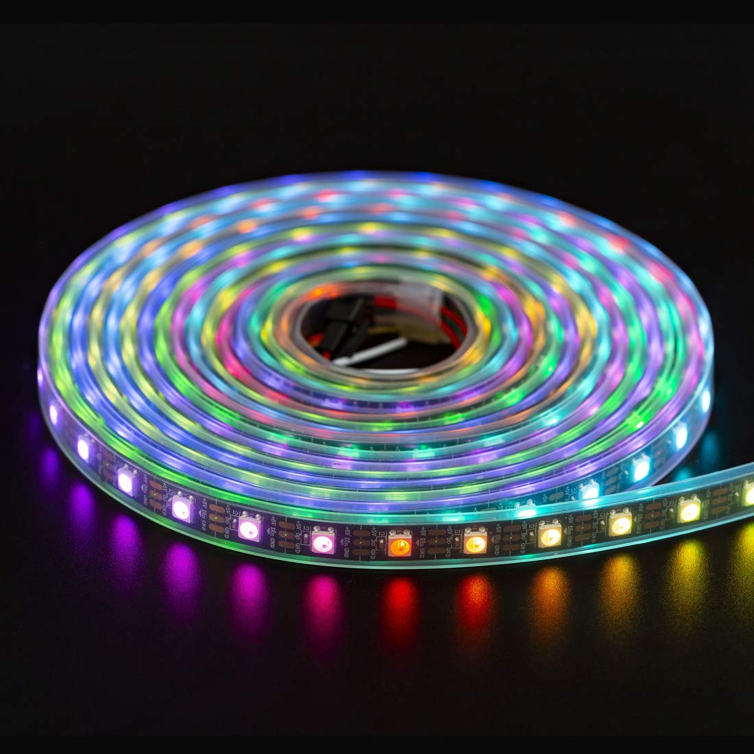 Btf-Lighting Rgbw Rgb+Cool White Sk6812 (Similar Ws2812B) 4 Colors In 1 Led Strip Individually Addressable 16.4Ft 60Pixel/M 300L