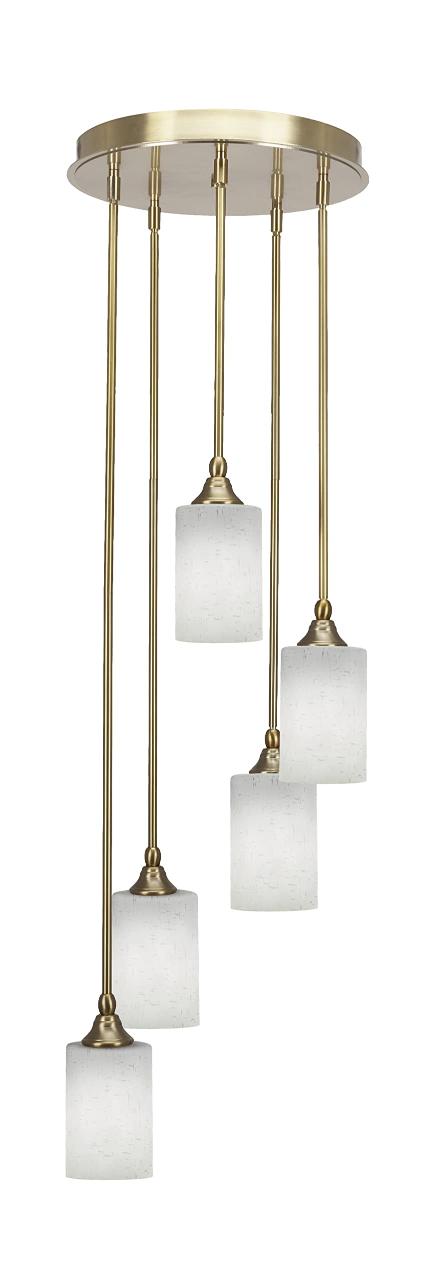 Empire 5 Light Cluster Pendalier in New Age Brass Finish (2145-NAB-310)