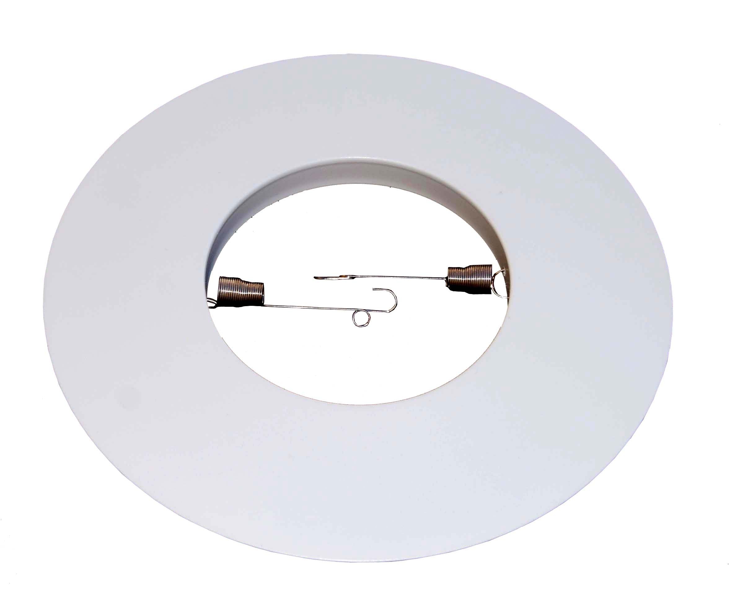 Joint Bright Lighting 6in Open Metal Trim Ring for Par30/R30 Recessed Light - White - Model JBL6-226-WH-WH