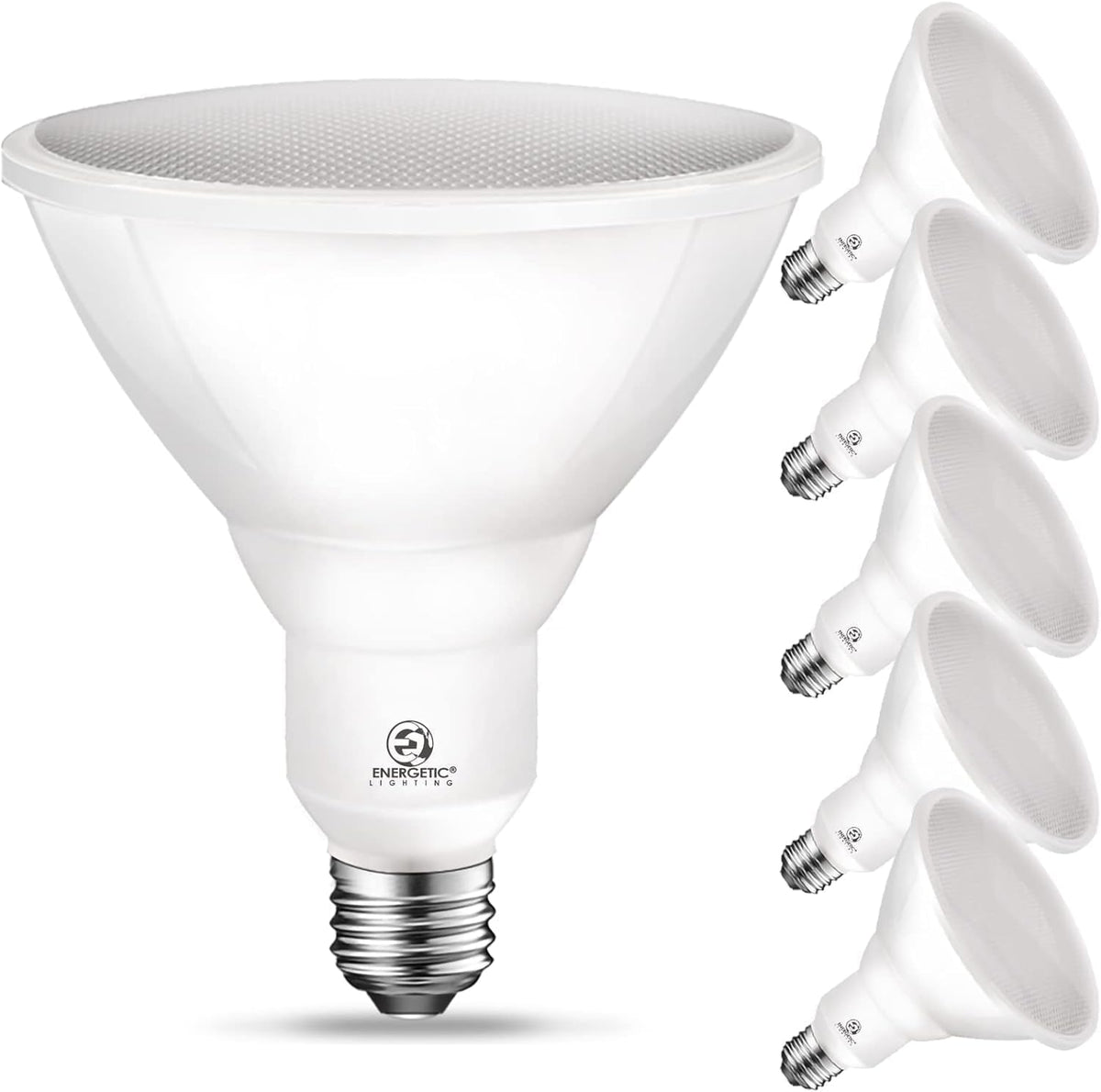 Energetic Par38 Outdoor Led Flood Light Bulb, 5000K Daylight, 90 Watt Equivalent, Wet Rated, 900Lm, E26 Base, Non-Dimmable, 6 Pa