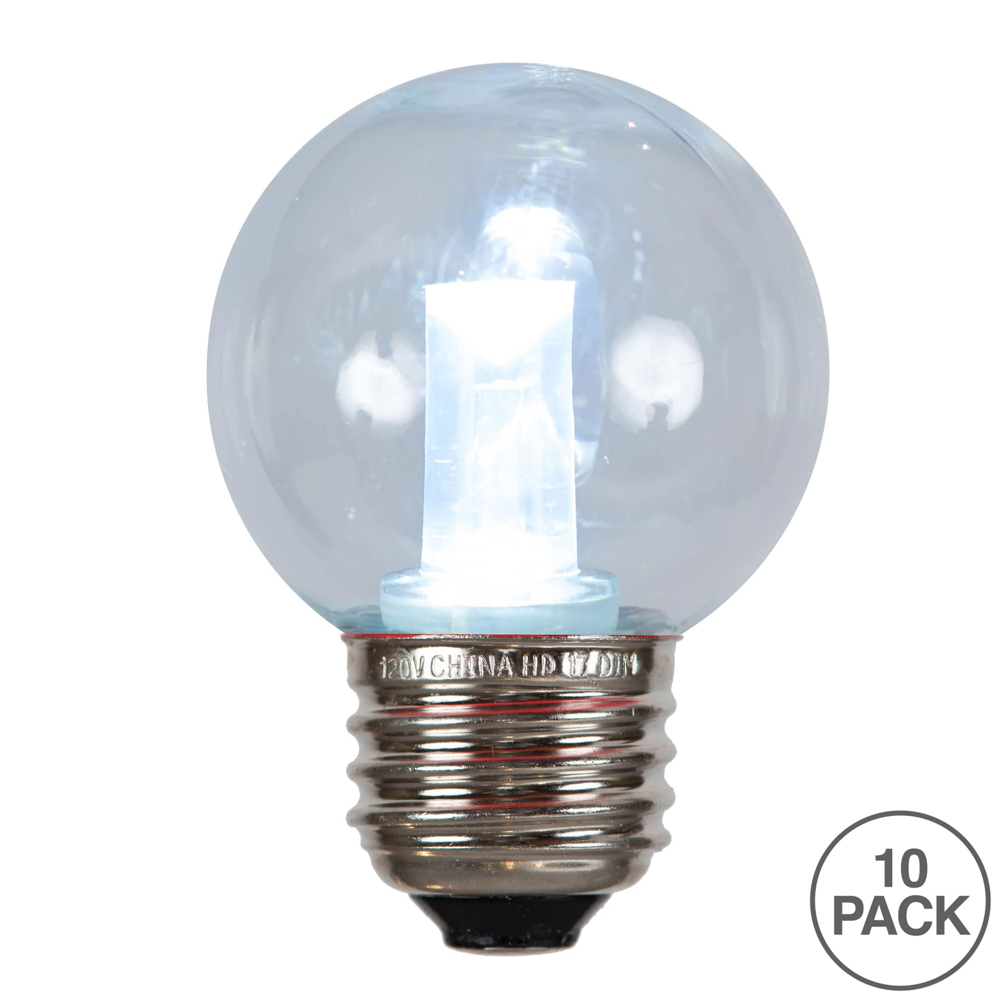 Vickerman G50 Cool White Smd Tube Led Bulb, 10/Bag