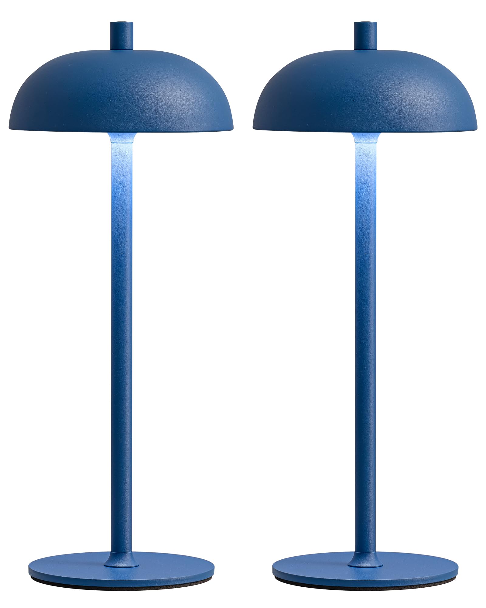 NEWSEE LED 12'' Small Cordless Table Lamp Set of 2, 4000mAh Portable Touch Desk Lamp, 3 Color Dimming Rechargable Battery Powere