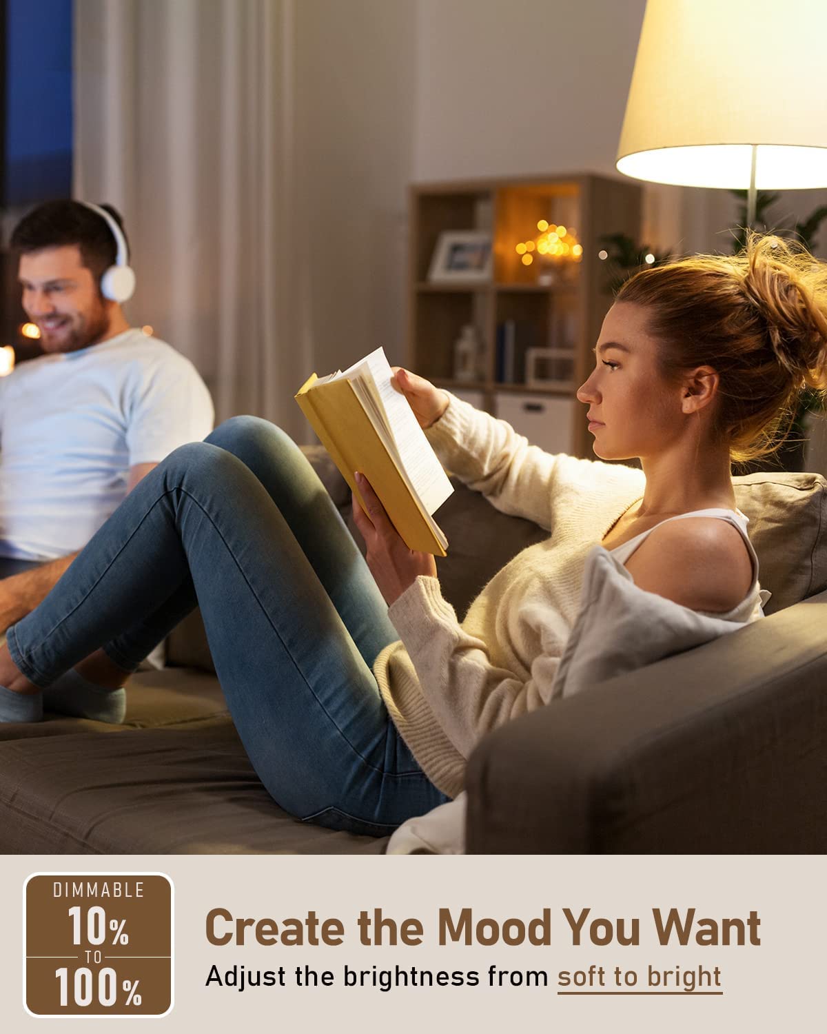 Leools E12 Led Long Bulb,7.3Inch Long Tubular Light Bulbs,T6 B11 Candelabra Bulb 40 Watt For Chandeliers,Clear Glass,Warm White,