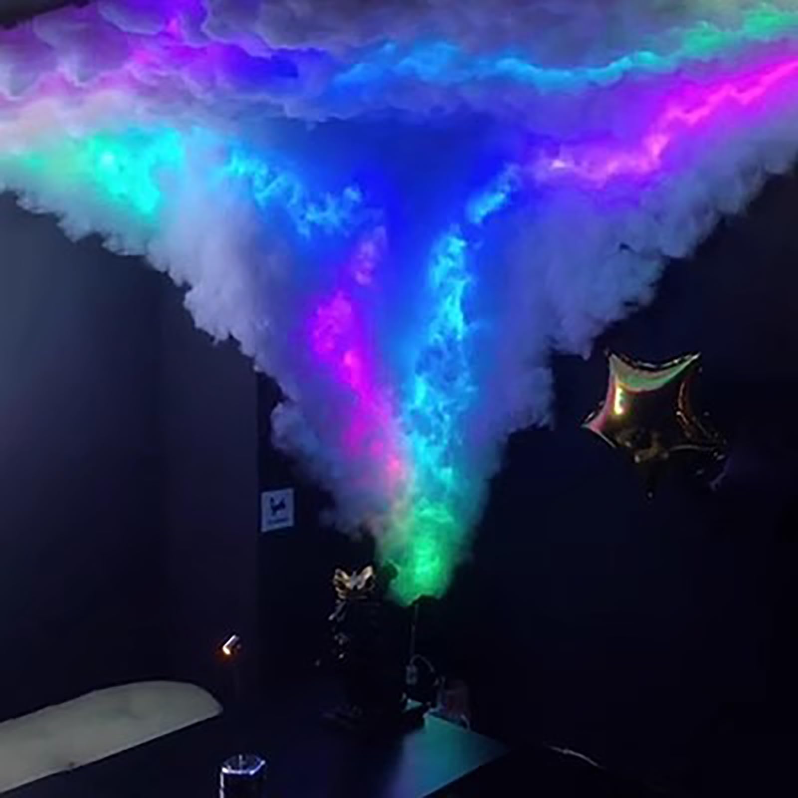 Upgraded 3D Thundercloud Led Light, Cloud Music Sync Multicolor Changing Strip Light, Atmosphere Diy Creative Thunder Cloud Lamp Wall Ceiling Light For Bedroom Gaming Room Party (1 Pcs, 19.75 Ft)