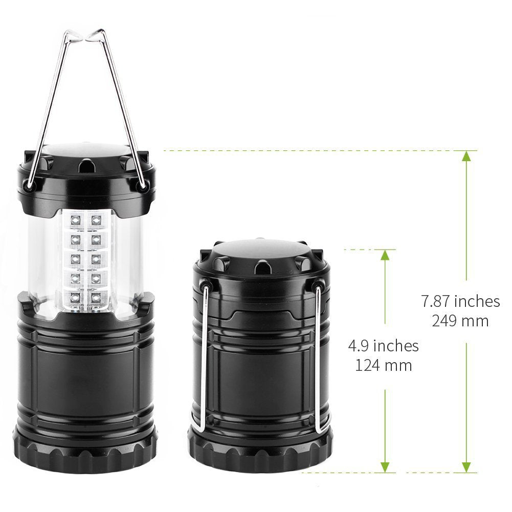 Elevon Ultra Bright LED Collapsible Water Resistant Camping Lantern Flashlights