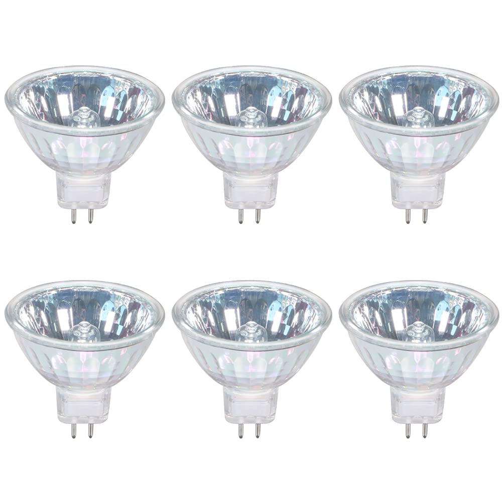 Gmy Mr16 Halogen Bulb 35W, 12V Mr16 Gu5.3 Spotlight, 4000Hrs Long Lifetime, 2800K, Warm White, 36 Beam Angle Bi-Pin Base, 6Pack