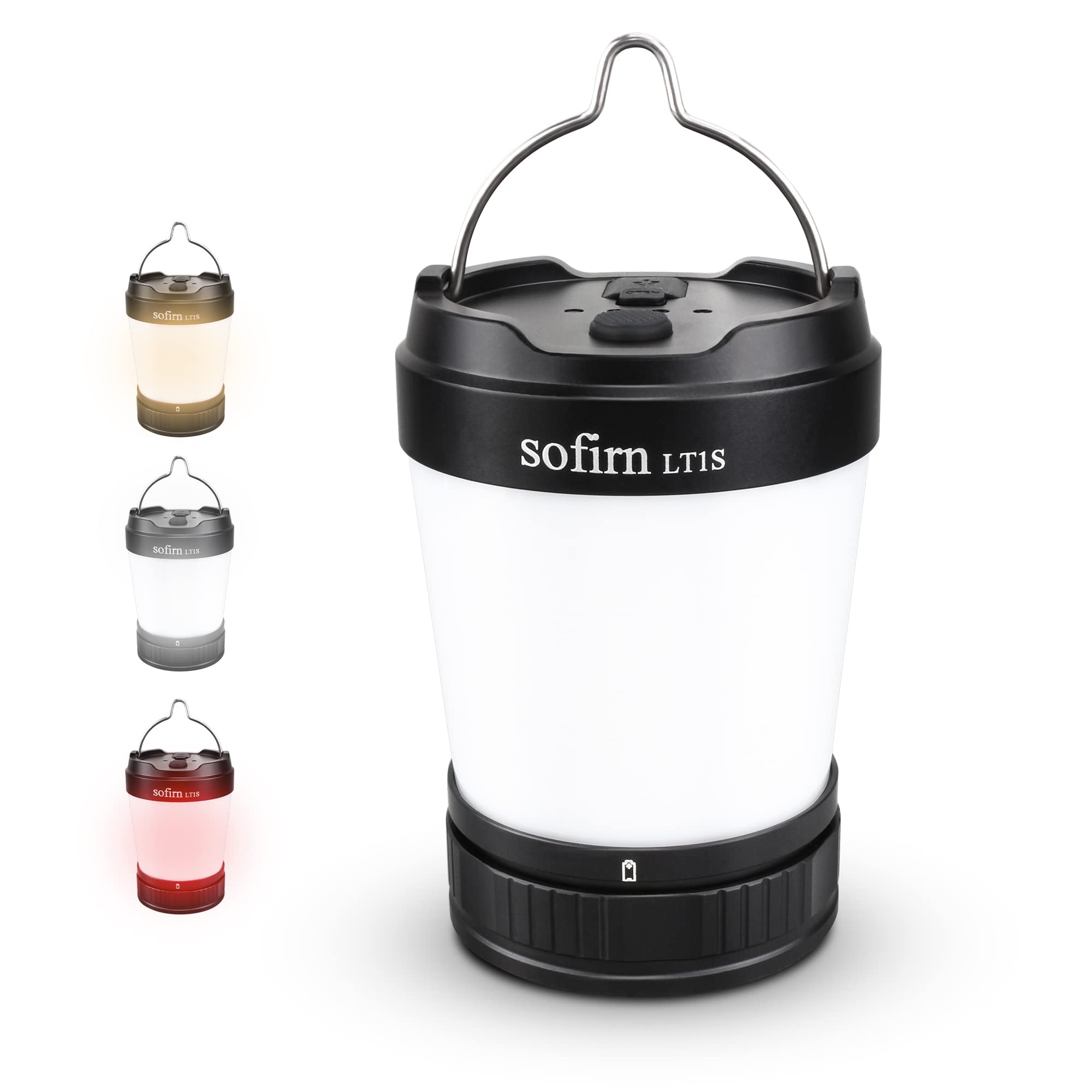 Sofirn LT1S Type C Rechargeable Lantern, 500 Hours Long Runtime, 5 Lighting Modes, Adjustable Tint, Red Light, High CRI LED, 500
