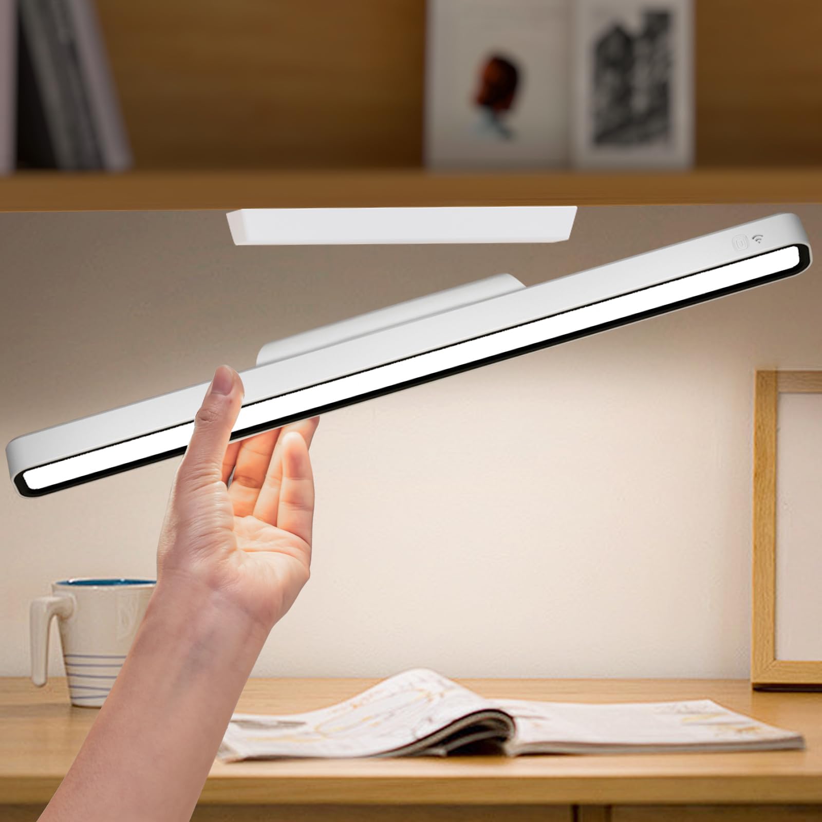 Xmnsoly Magnetic Light Bar, Rechargeable Led Desk Light Bar, 3000K, 4500K, 6000K Color Adjustable Touch Control Lighting For Des