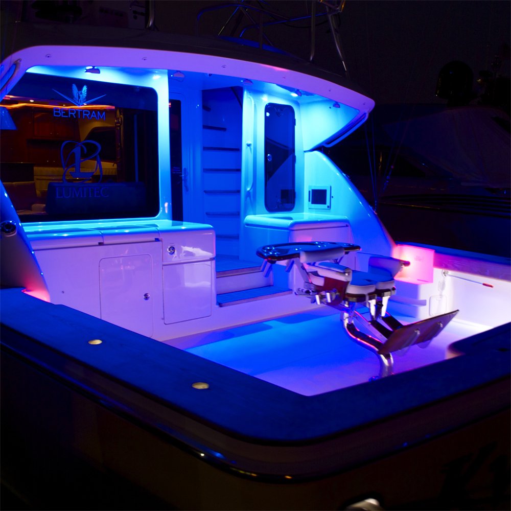 Lumitec 12-Inch Rail2 White/Blue Dimmable Output Light 101081