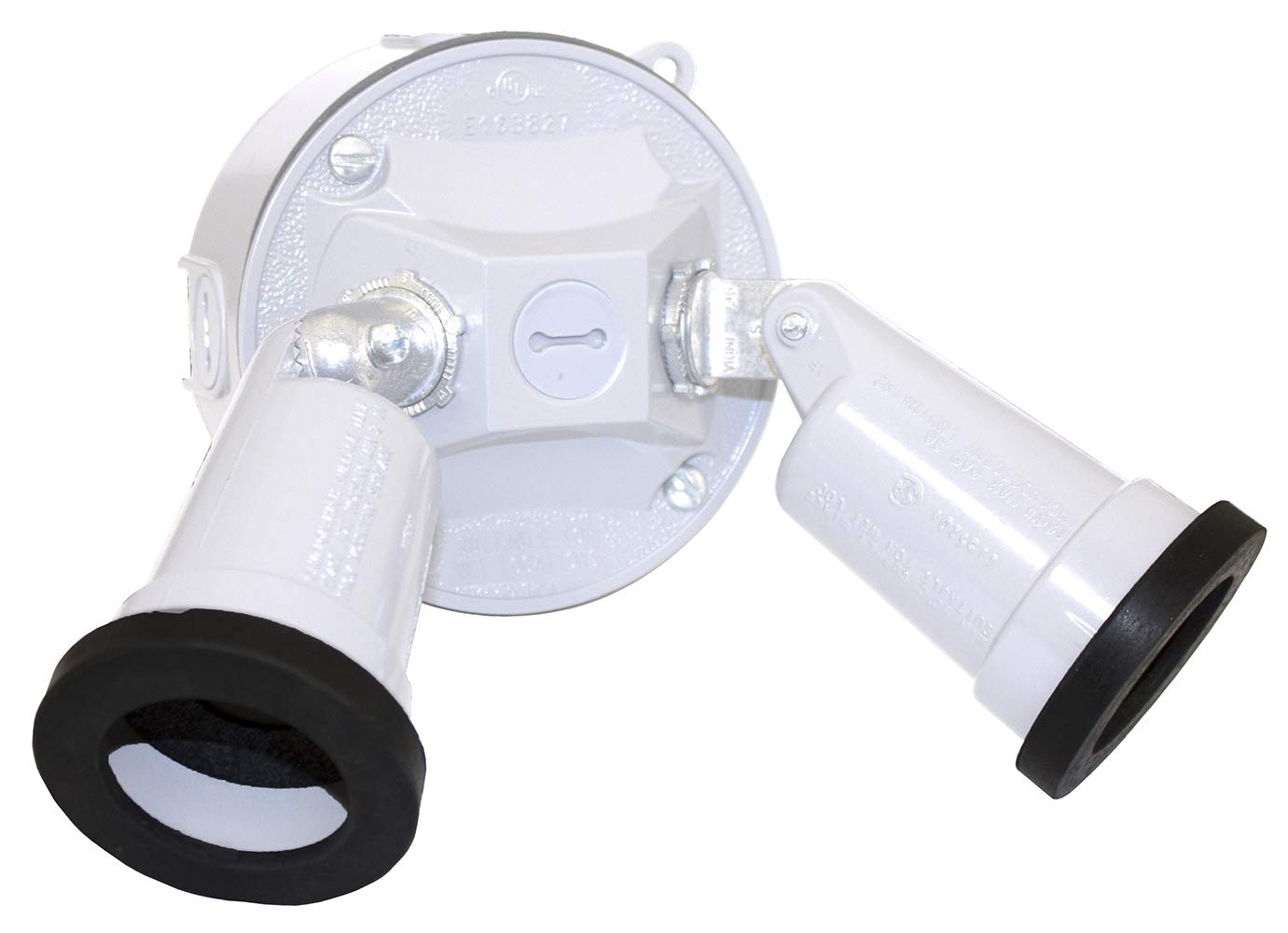 Sigma Engineered Solutions Round Floodlight Kit, 16795WH, White, Metal, Weatherproof
