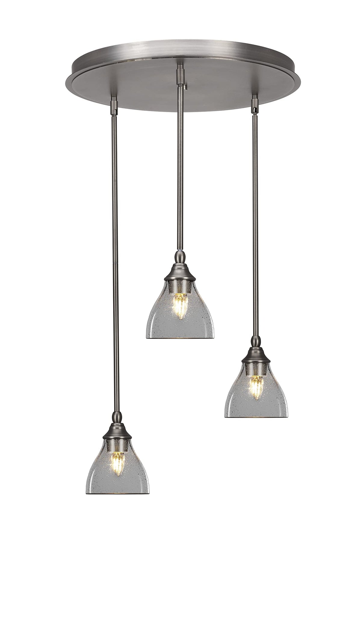 Empire 3 Light Cluster Pendalier in Brushed Nickel Finish (2183-BN-4760)