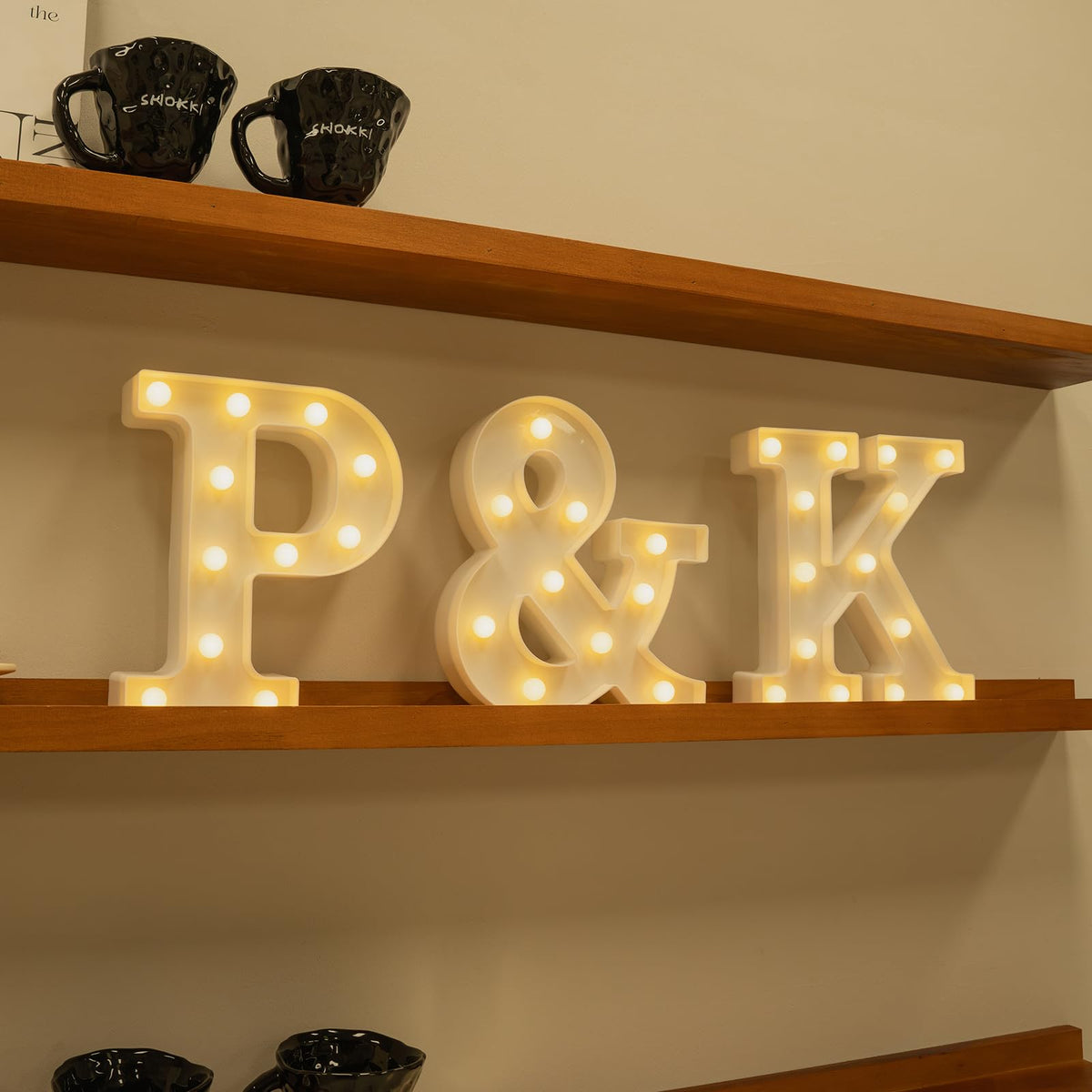 Foaky Led Gold Foaky Rechargeable LED Marquee Letter Lights Sign - Warm, Plastic, Siz ...