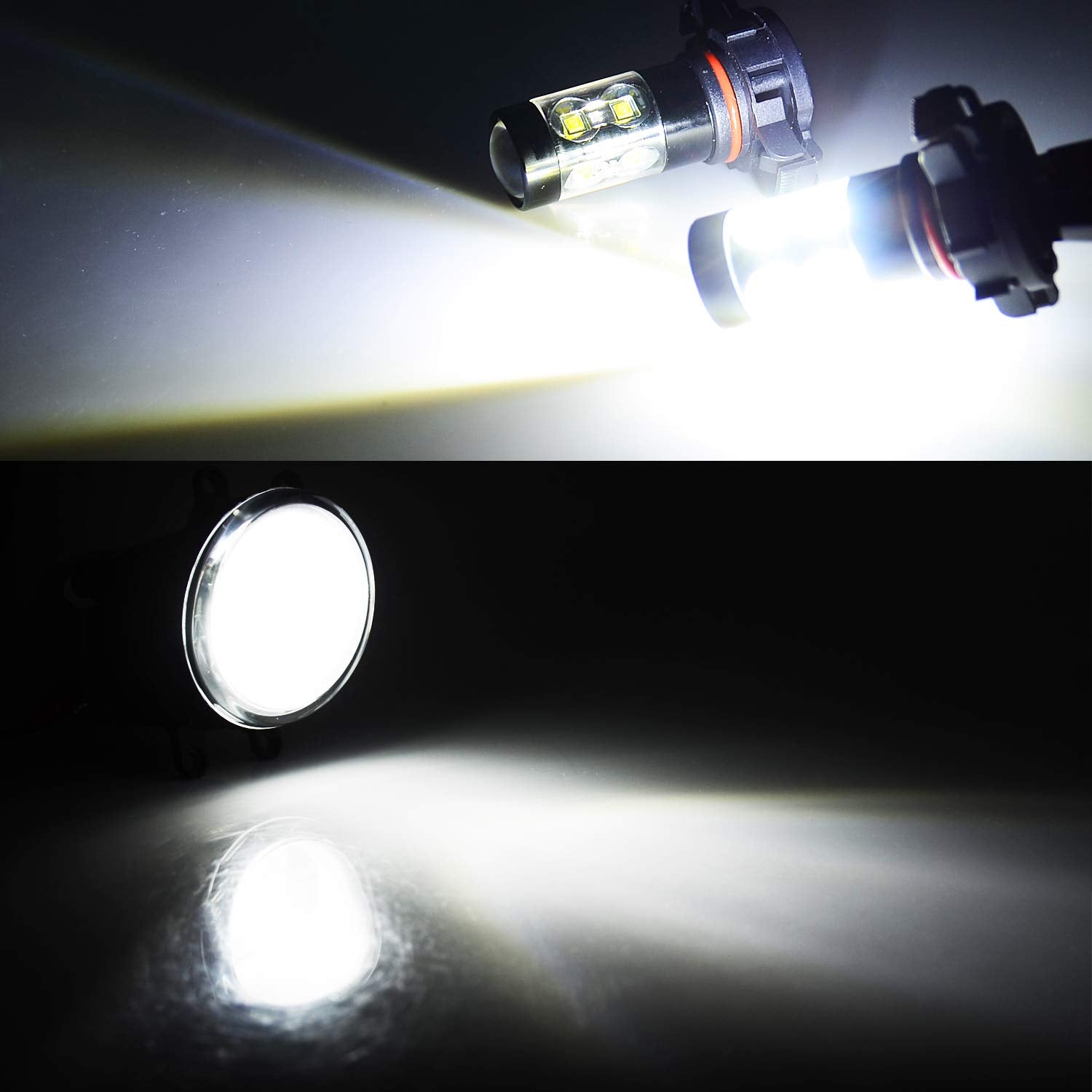 JDM ASTAR Bright White Max 50W High Power 5202 5201 PS19W LED Fog Light Bulbs