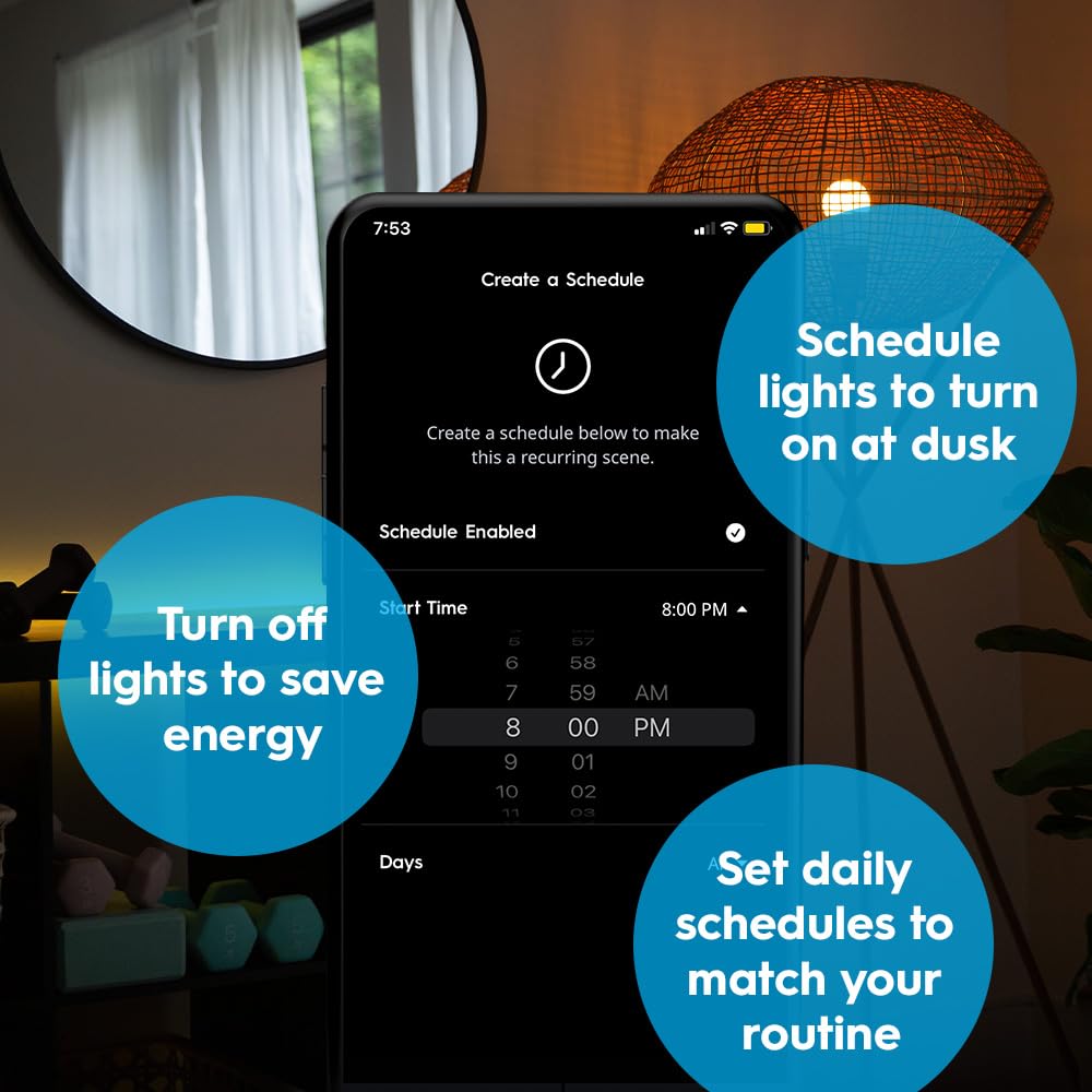 Ge Cync Smart Led Strip Light, Color Changing Room Decor Led Light Strip, Works With Alexa And Google Home, Matter Compatible, L