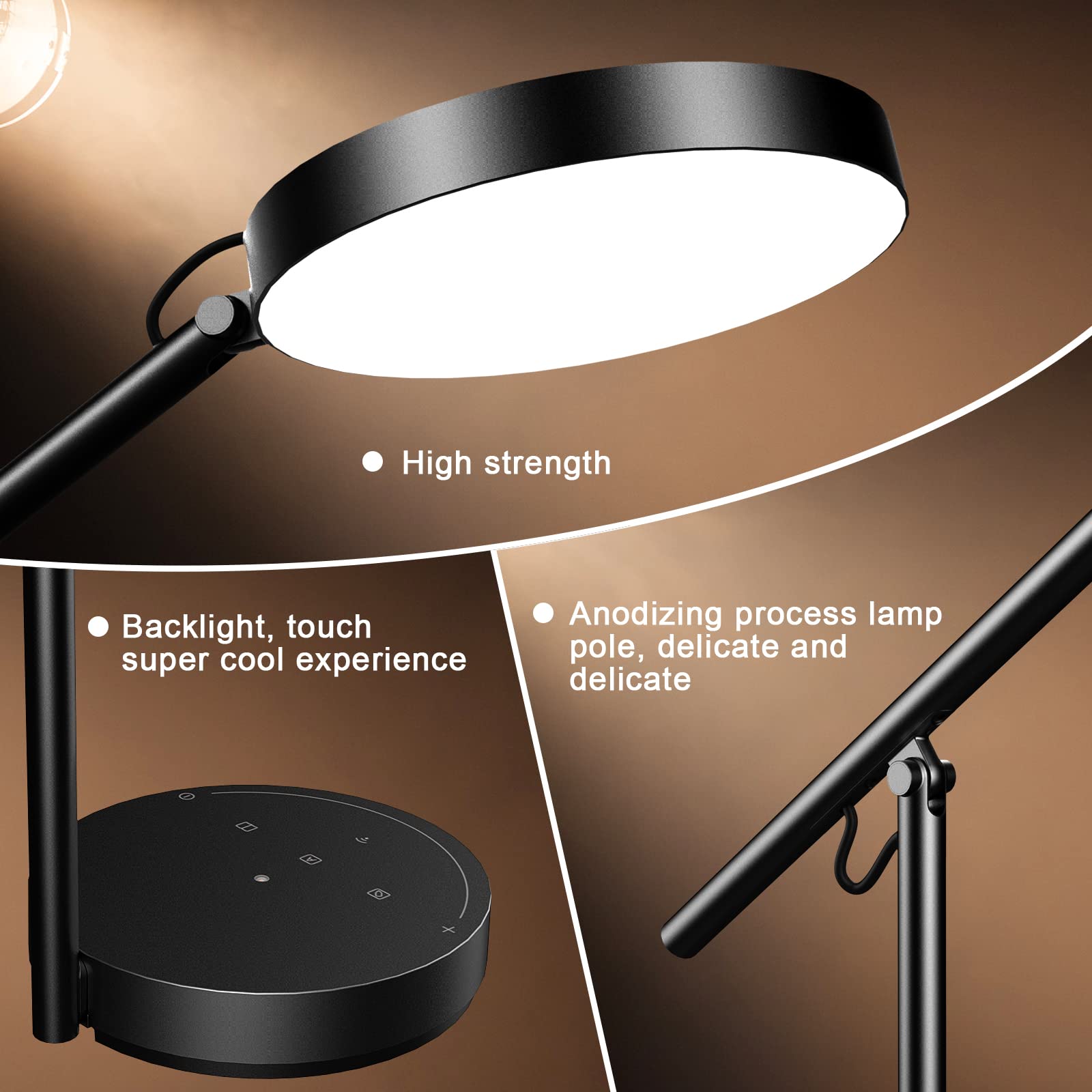 Beyondop Led Desk Lamp, Architect Desk Lamps For Home Office, Adjustable Swing Arm Table Lamp, Eye Caring Reading Lamp, Memory D