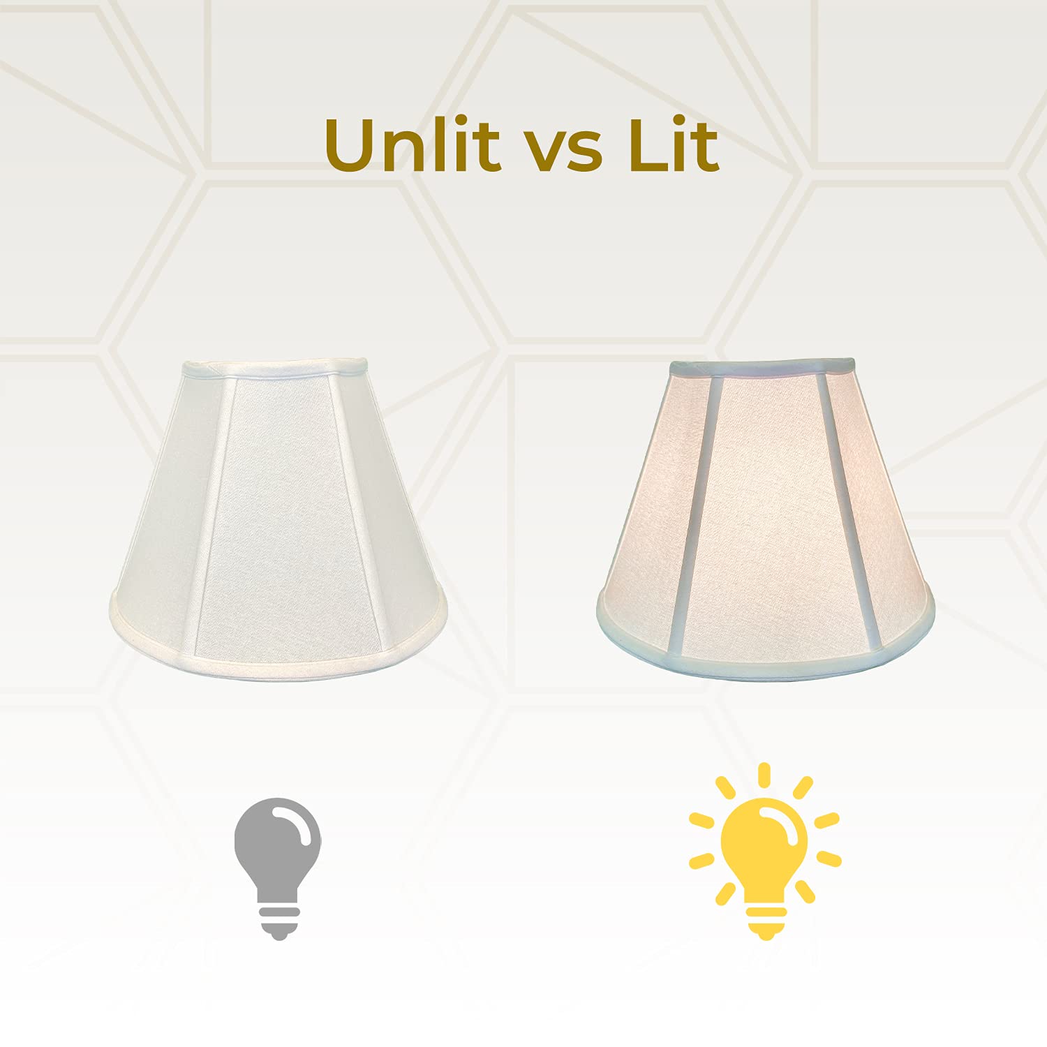 Royal Designs Deep Empire Lamp Shade, Linen White, 10 X 20 X 15