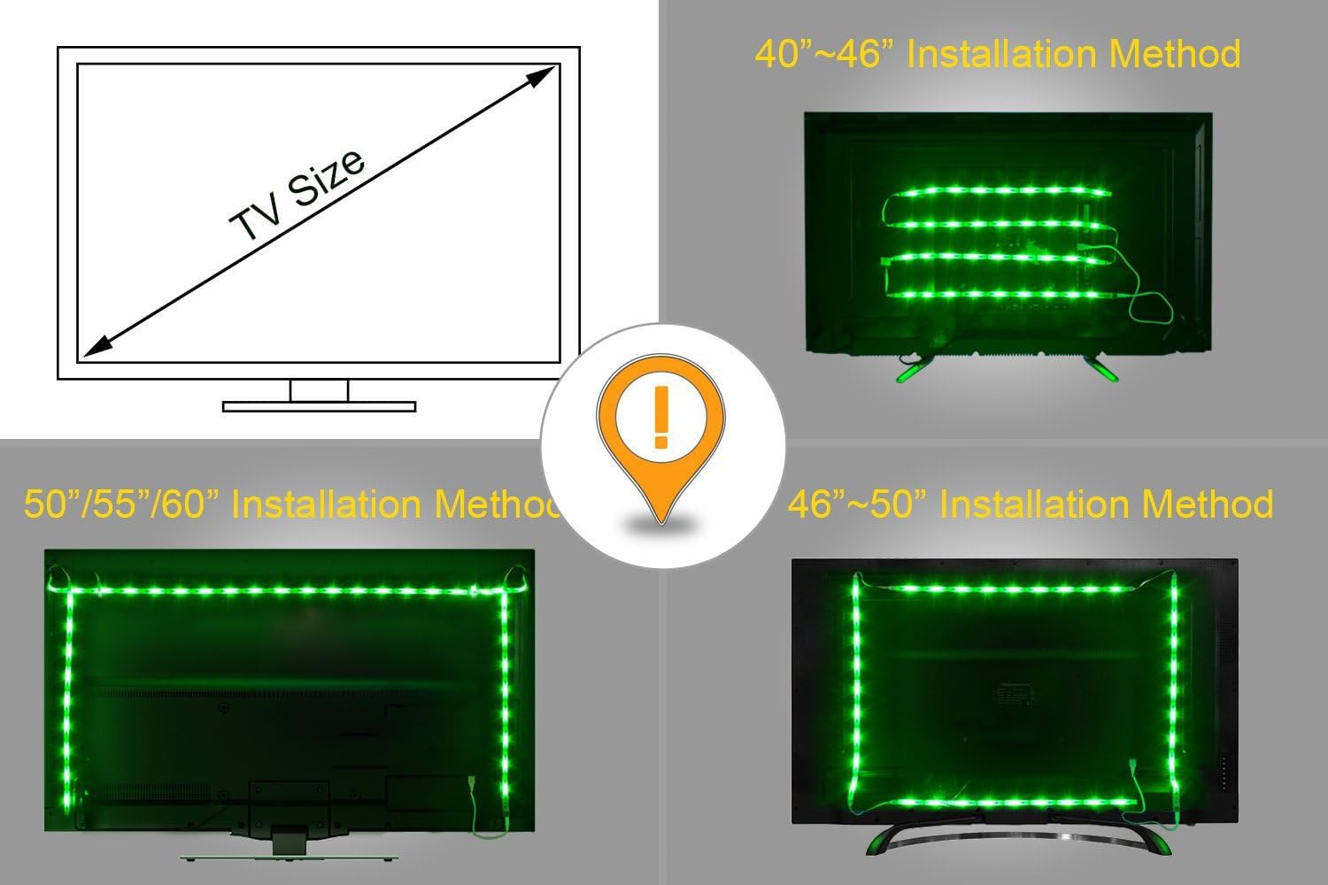 Pangton Villa Led Strip Lights 8.2Ft For 40-60In Tv, Rgb Usb Backlight Kit With Remote, 5050 Leds Bias Lighting