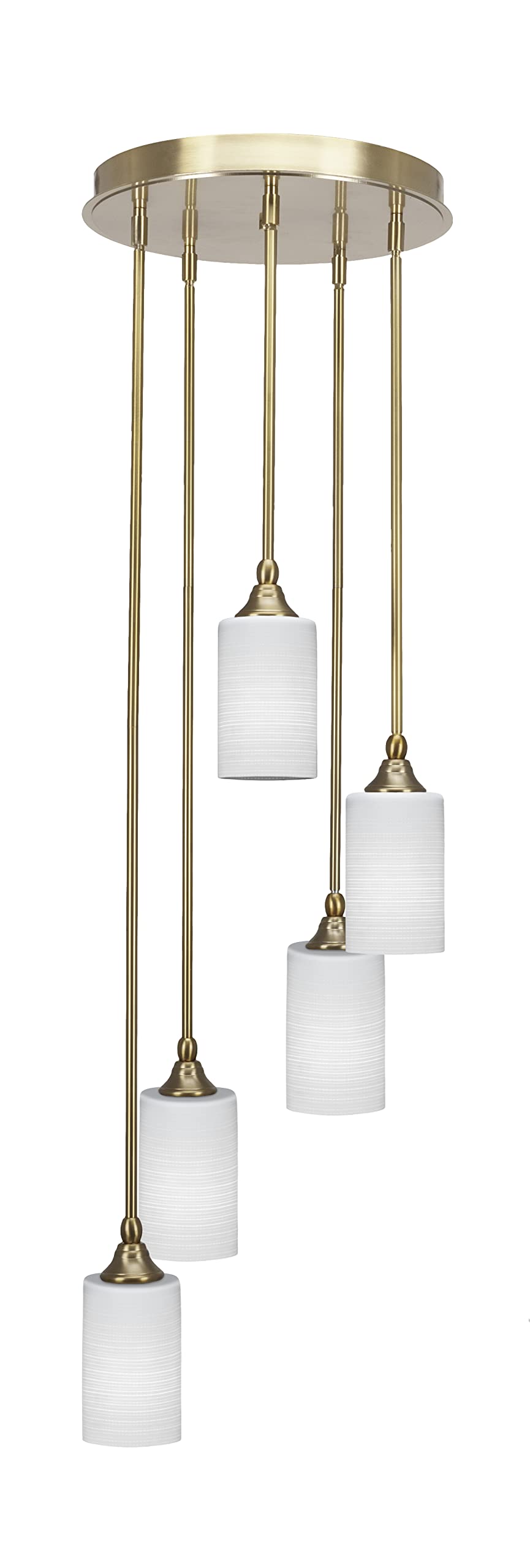 Empire 5 Light Cluster Pendalier in New Age Brass Finish (2145-NAB-4061)