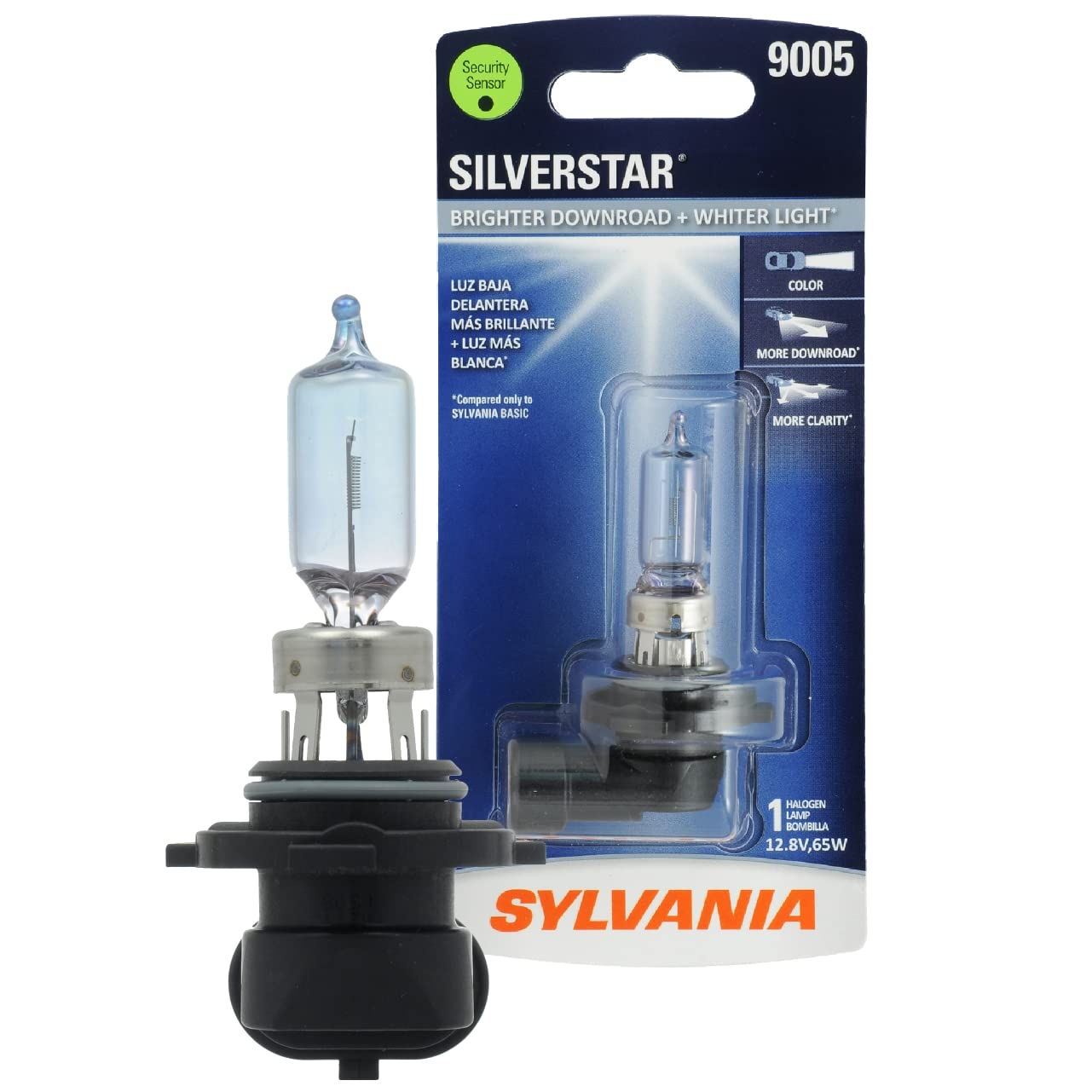 SYLVANIA - 9005 SilverStar - High Performance Halogen Headlight Bulb, High Beam, Low Beam and Fog Replacement Bulb, Brighter Dow
