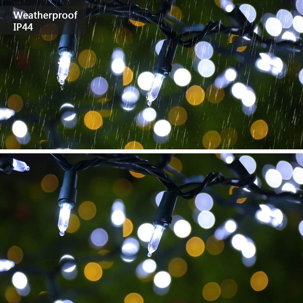 Brizled LED Christmas Lights 4 Pack, 100 LED Mini String Lights, 33ft, Cool White, UL Certified for Indoor/Outdoor Use