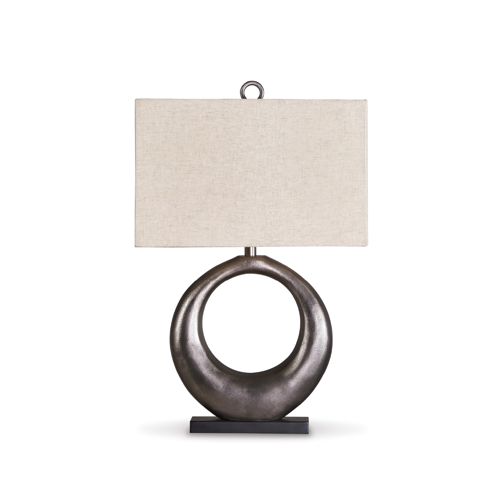 Signature Design by Ashley Saria Modern Eclectic 29.5 Table Lamp, Antique Silver Finish