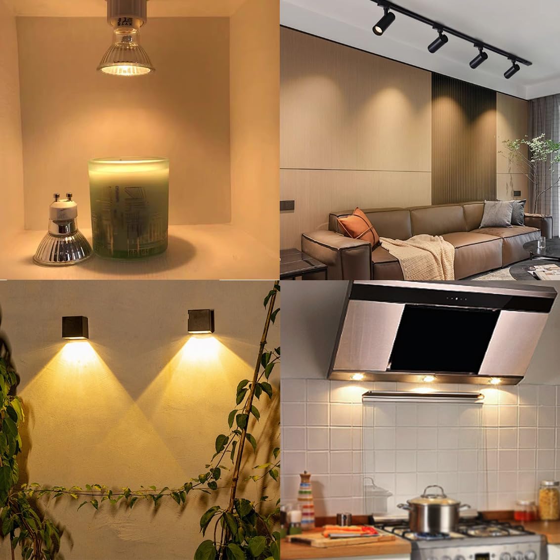 Rugfew Gu10 Halogen Bulb 120V 50W Halogen Light Bulbs,Gu10+C,110-130 Volt 50 Watt Mr16 With Glass Cover, 2700K Warm White, Dimma