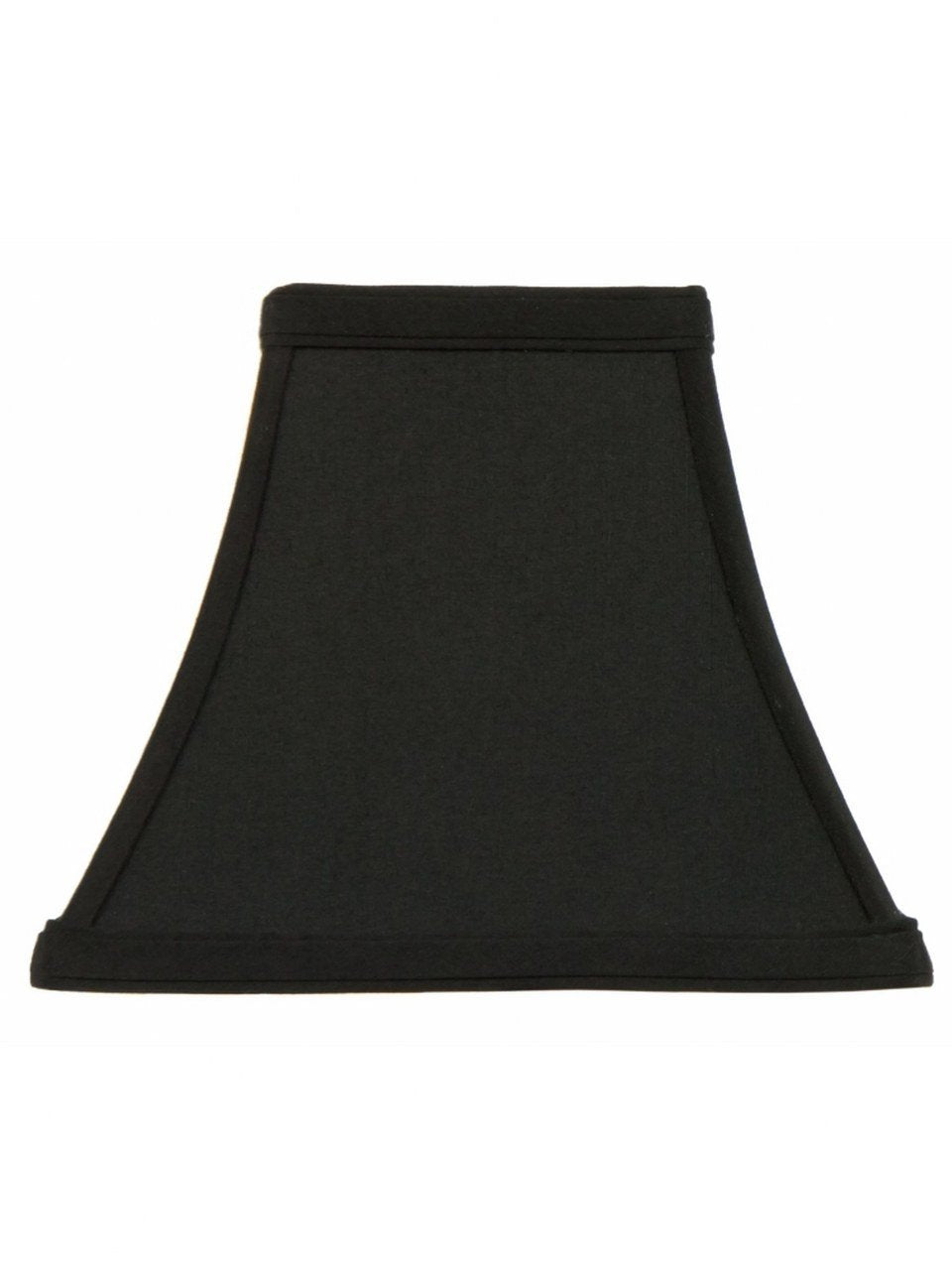 Upgradelights 12 Inch Black Silk Tapered Square Bell Lampshade Replacement (6x12x10)