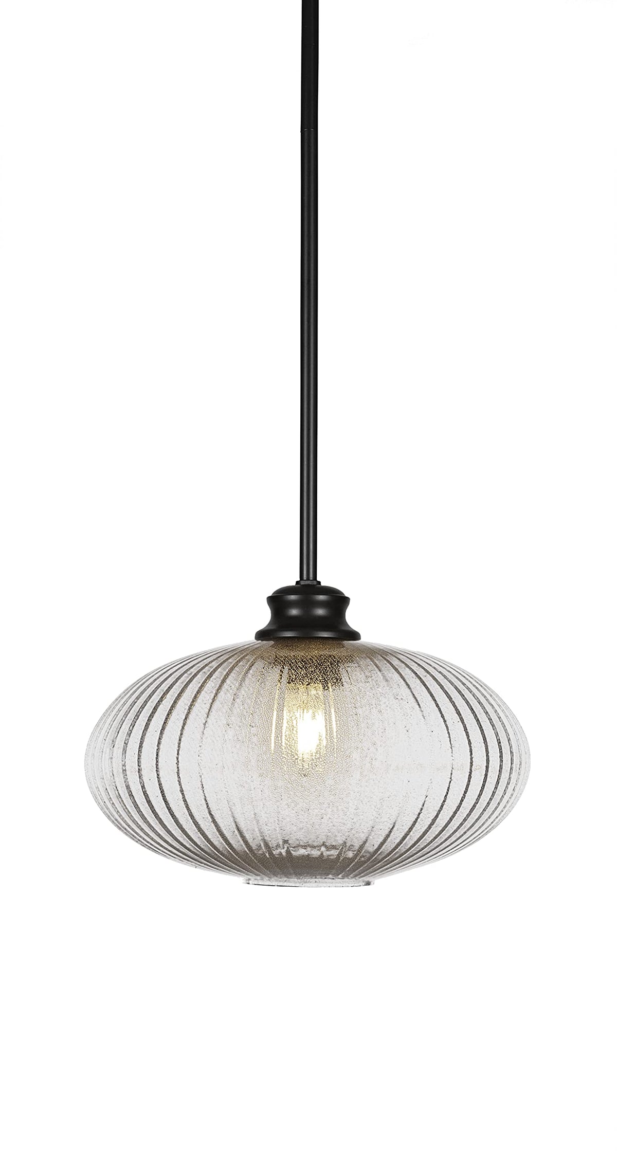 Toltec Lighting Carina 1 Light Pendant in Matte Black (72-MB-4658)