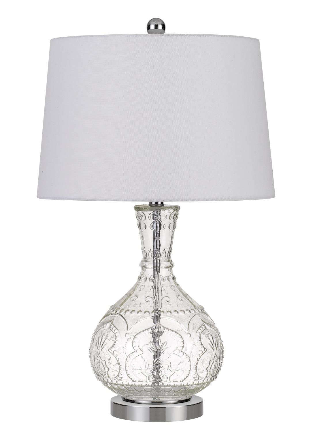 Cal Lighting BO-2916TB Transitional One Light Table Lamp from Nador Collection in Pewter, Nickel, Silver Finish, 16.00 inches