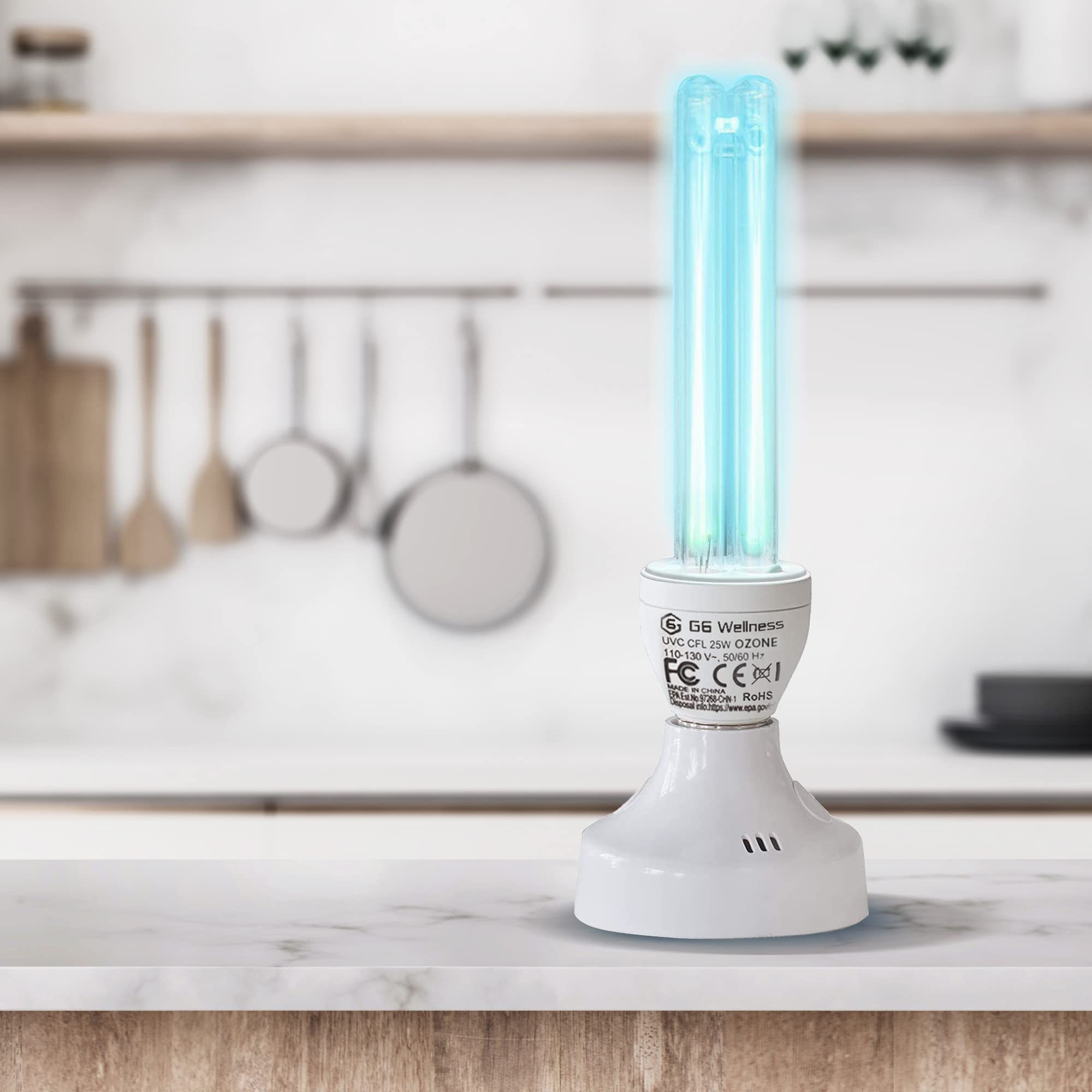 Ozone UV Germicidal Light Sanitizer UVC Ultraviolet Lamp E26 Bulb with Stand and Remote Lamp