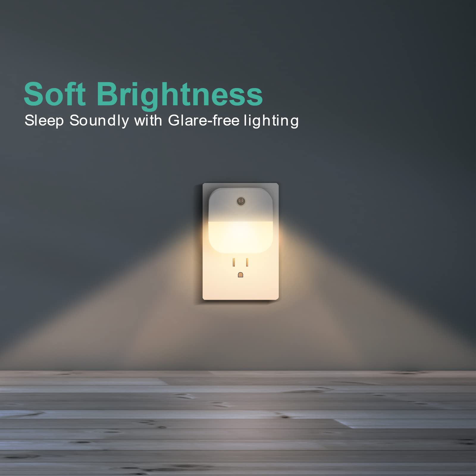 6 Pack Night Light Plug In, Warm White Led Nightlights With Smart Dusk To Dawn Sensor, Plug Into Wall Nightlights Suitable For B