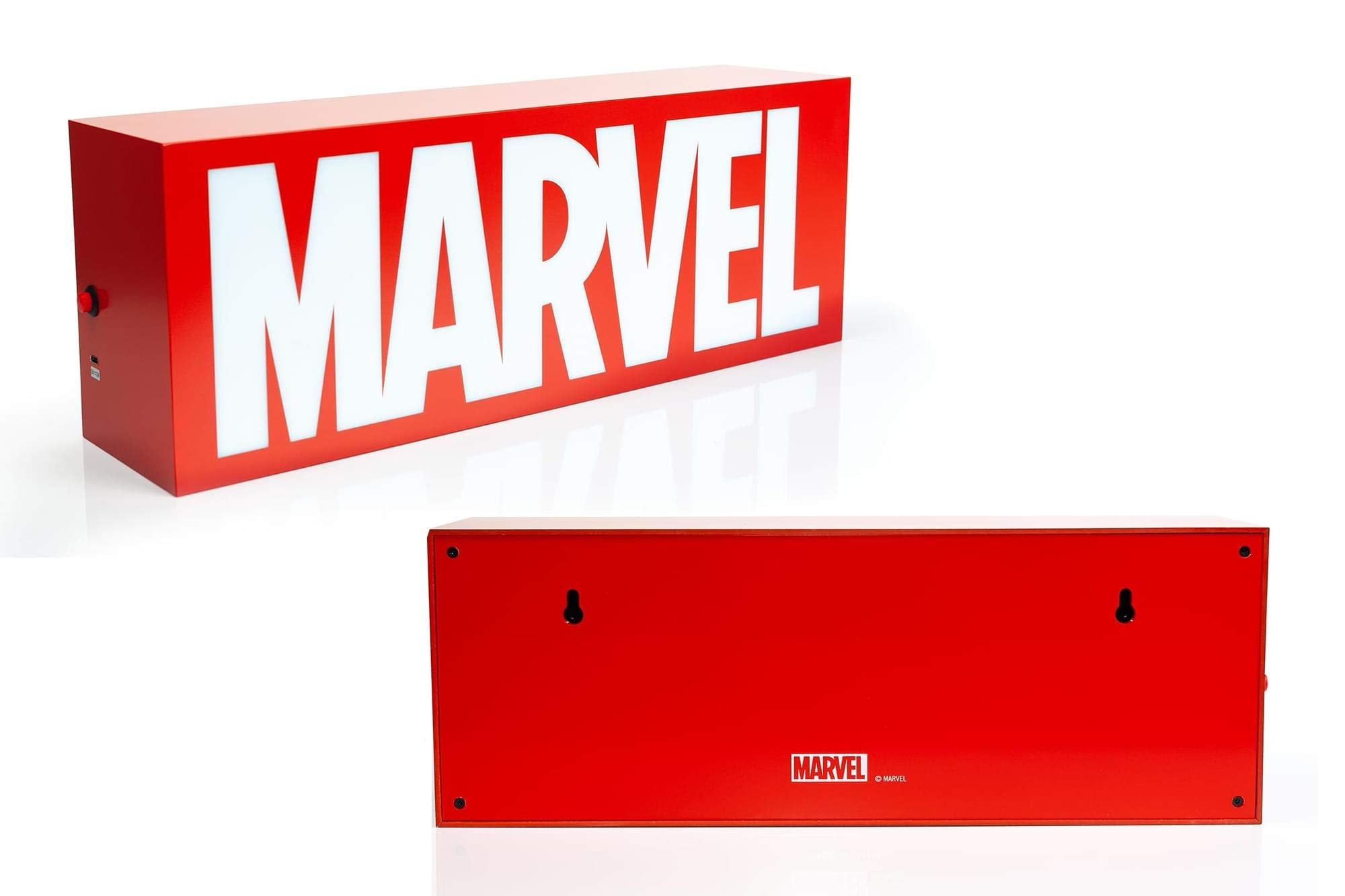 Marvel Comics Official Logo 17-Inch Light Box | USB Powered LED Mood Light