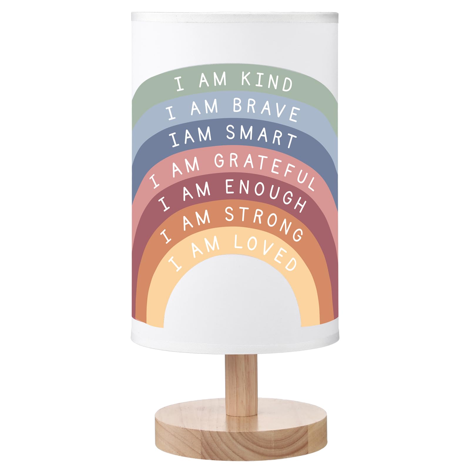 Glooglitter Classroom Lamp Calming Corner Decor Cozy Center 11. 61 Inches Small Bedside Desk Lamp USB Rainbow Reading Book Cente