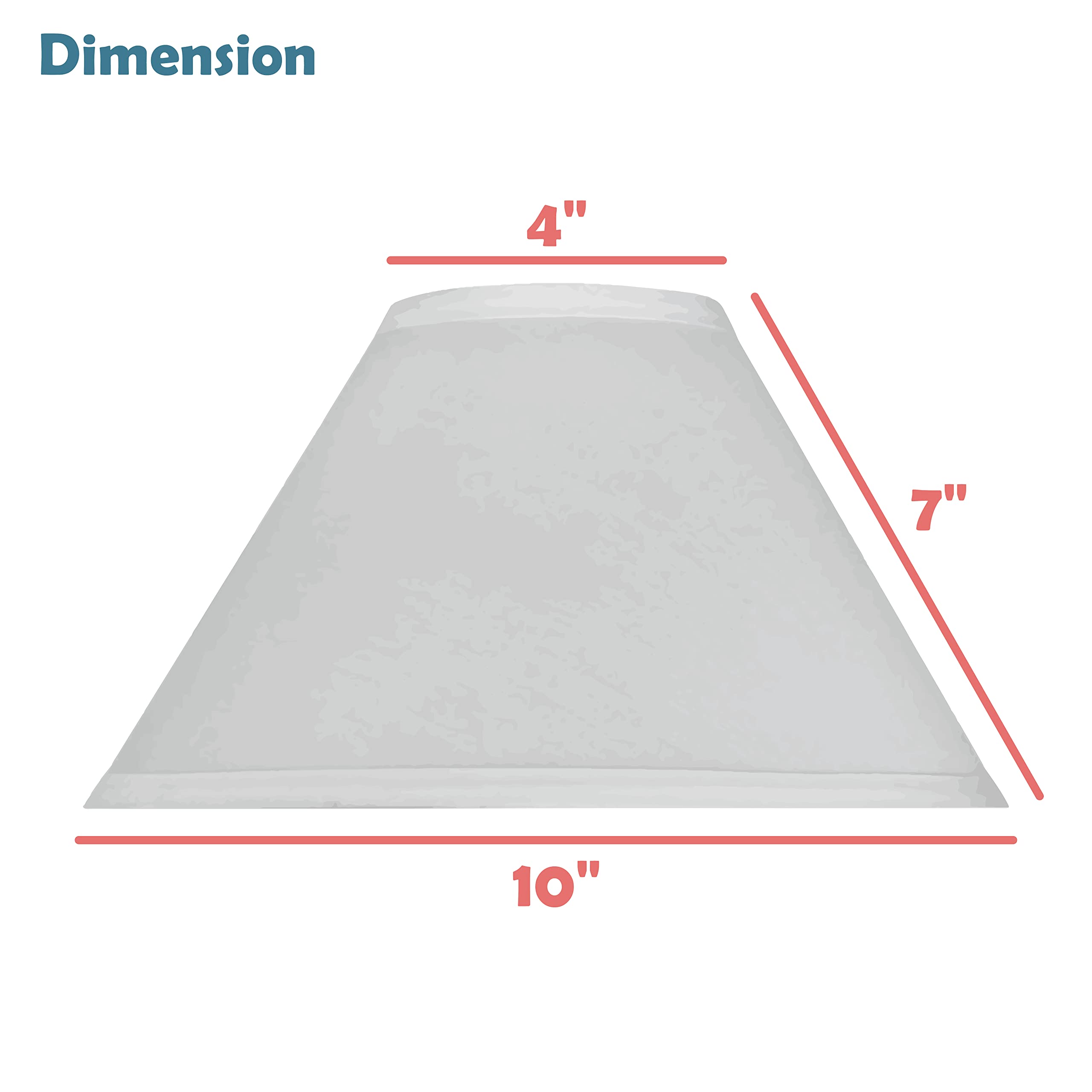 Aspen Creative 58759, Empire Uno Lamp Shade, Off White, 4" Top X 10" Bottom X 7" Slant Height, Slip Uno 33Mm