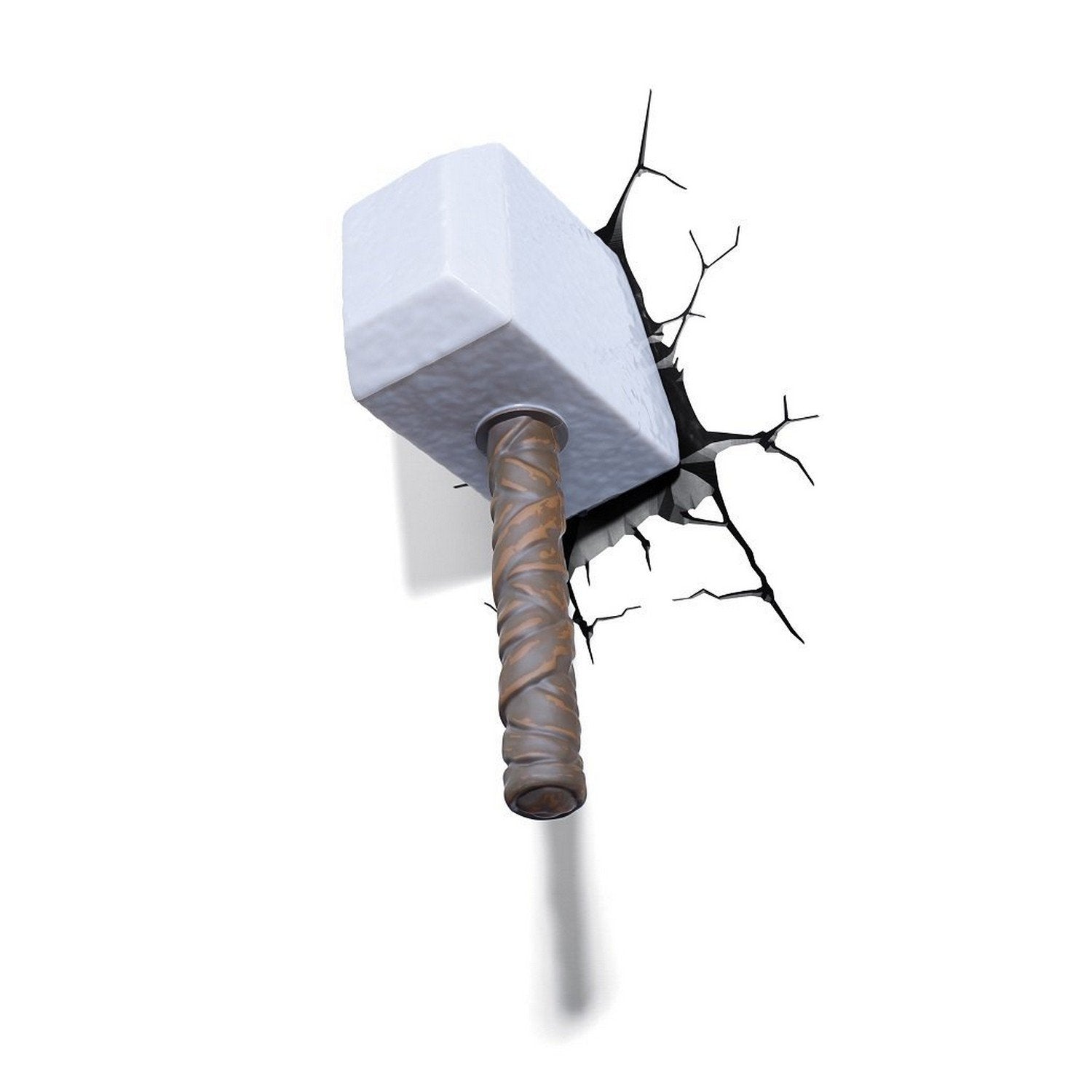 Marvel 3D Deco Light - Avengers Thor Hammer, Plastic, One Size, Grey/Brown, Model 816733002170