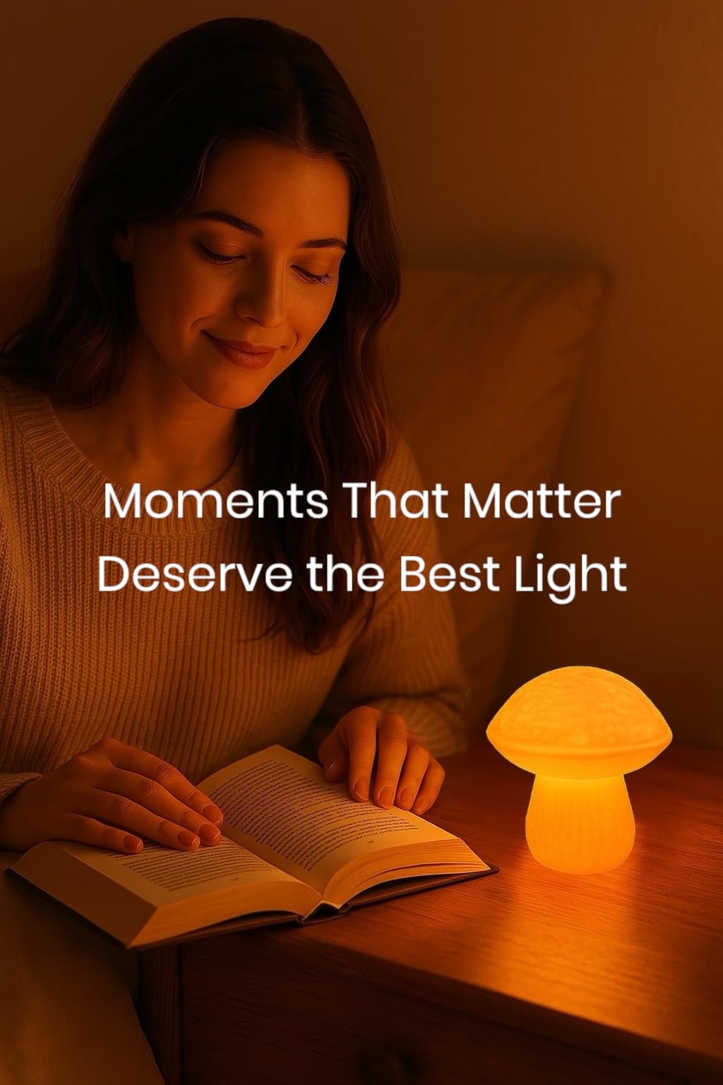 Mushroom Lamp - Small Bedside Night Light With Remote - 13 Color Options, Dimmable & Usb Powered - Cozy Ambient Lighting For Bed