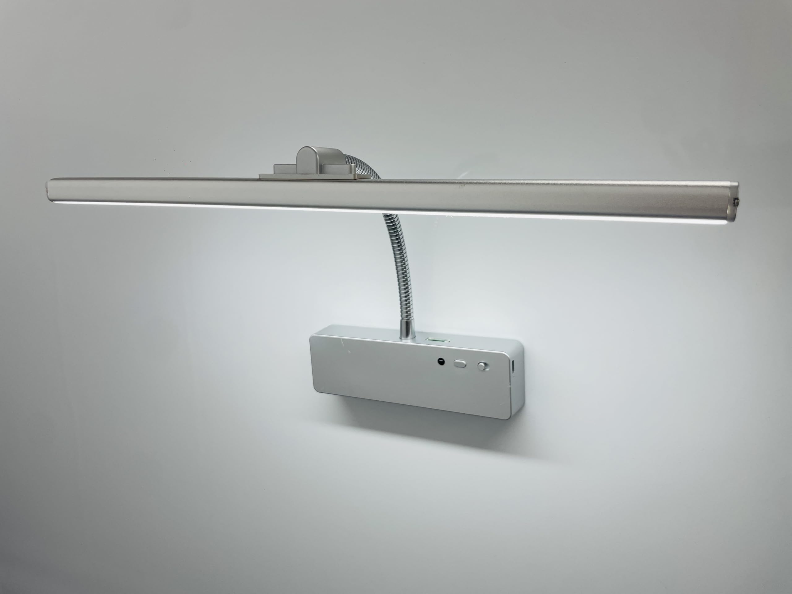 Picture Light With Remote, 15.35Inch Wireless Rechargeable Battery Wall Light For Paintings, 3 Colors Paintings Light Dimmable &Timer Metal Art Light For Display, Wall, Artwork, Gallery (Silver)