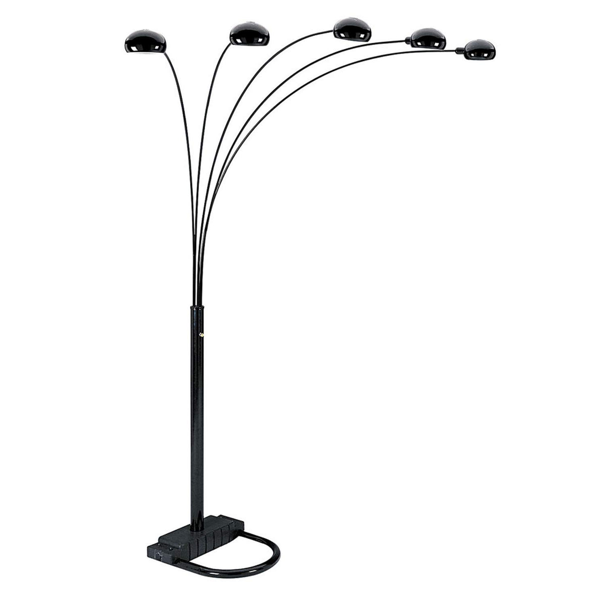 Ore 6962G 5-Arm Arch Floor Lamp - Polished Brass, Metal, 84&quot; X 45&quot; X 