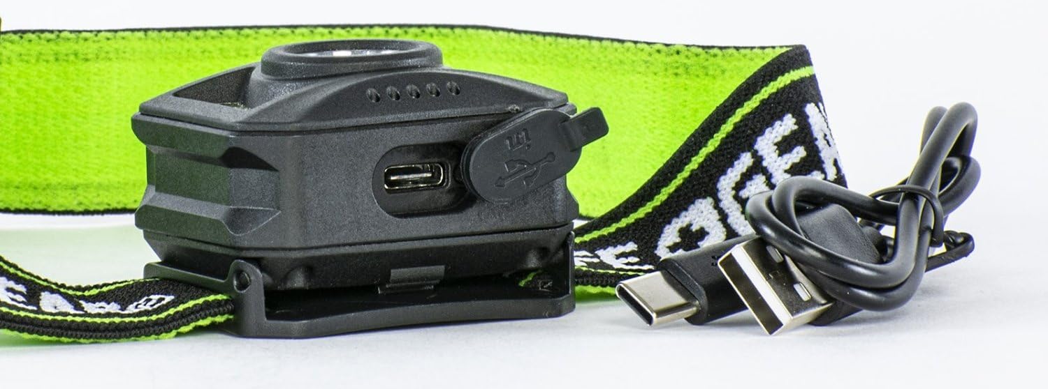 Life+Gear 41-3919 300-Lumen Usb-Rechargeable Headlamp, Black, Regular