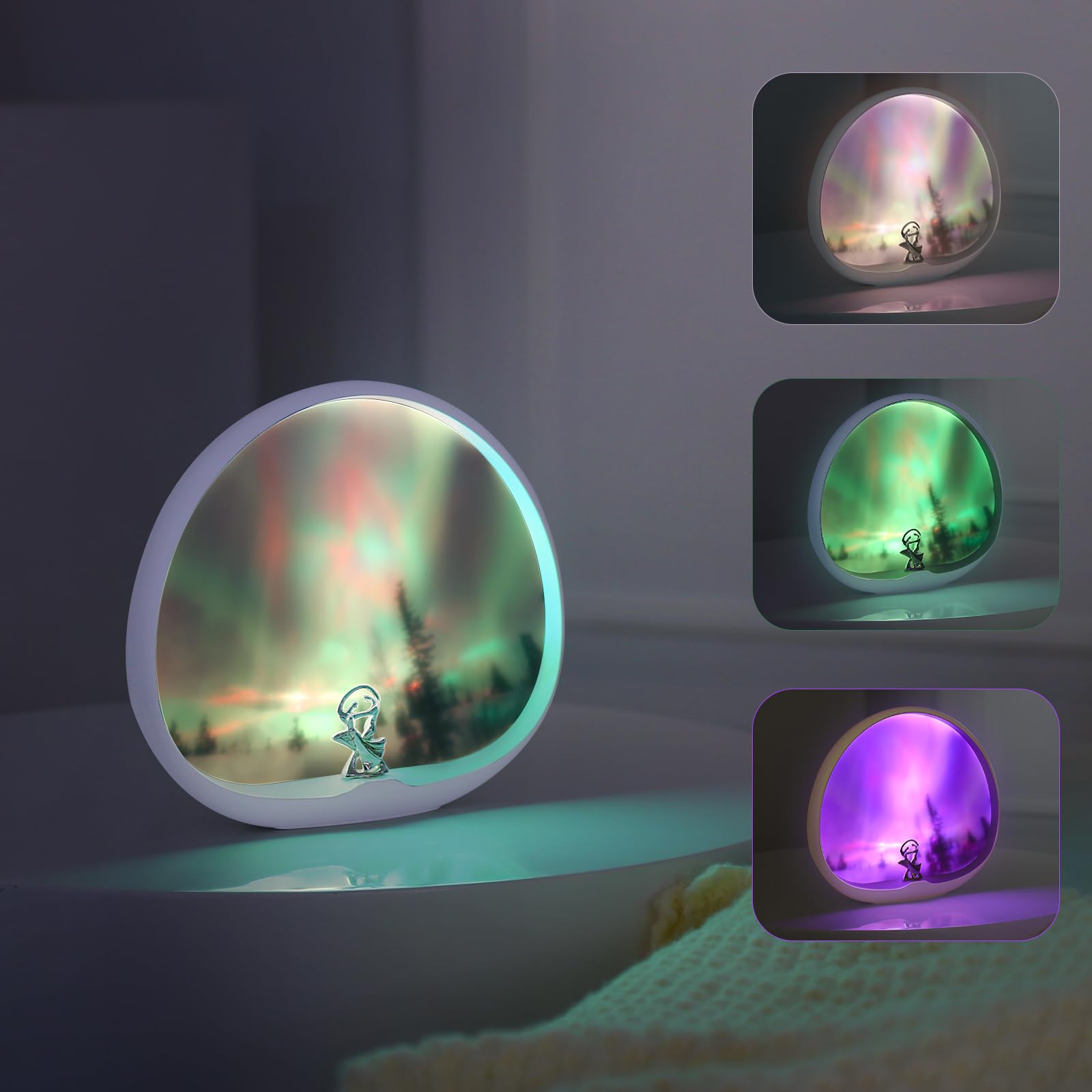 Northern Lights Aurora Table Lamp, Multiple Colors Dynamic Touch Lights, Light Show/Decoration/Painting, Anniversary/Valentine'S