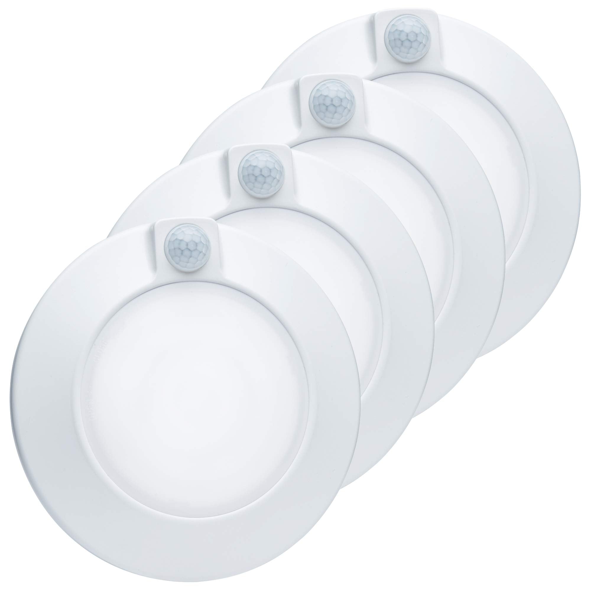 GUARANTLED Motion Sensor LED Ceiling Light 10W 5000K Damp Rated 6-7/8 Inch Metal 4 Pack