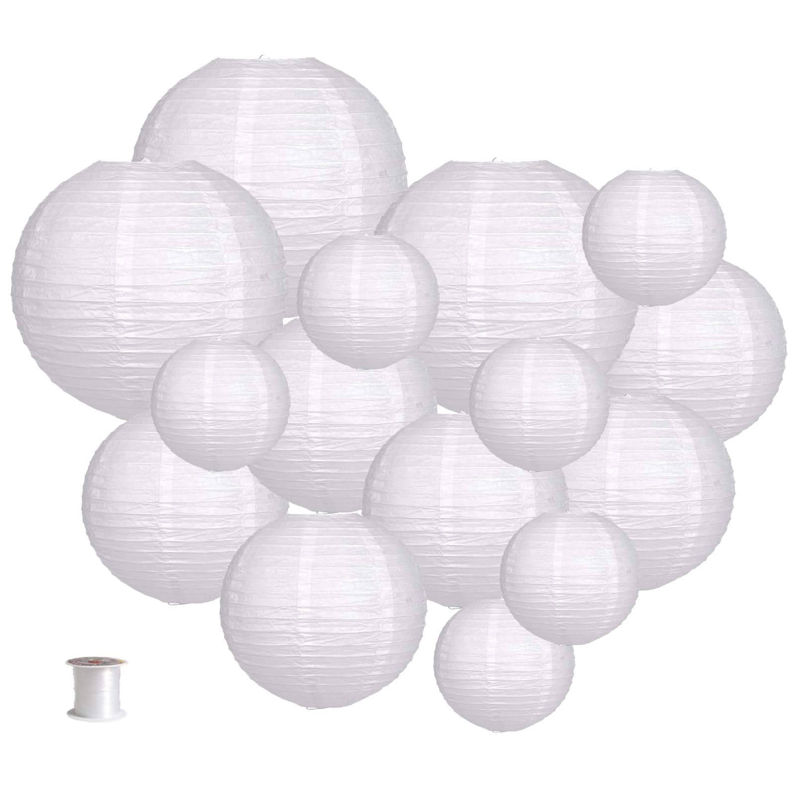 zilue Paper Lanterns Party Decorations, Round Hanging Paper Lanterns Decorations for Graduation Engagement Wedding Birthday Part