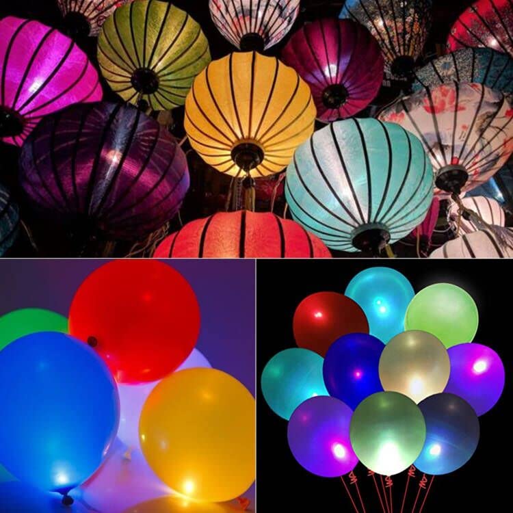 Acmee Waterproof LED Lanterns, Purple, Pack of 24, Battery Powered, Model GM032V-24 for Parties & Weddings