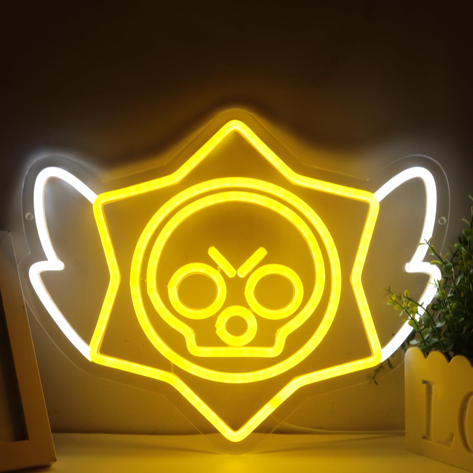lmprintNook Neon Sign - Dimmable LED Wall Decor, 13x17 inches, Gold Acrylic, Ideal for Kids Game Room and Gifts