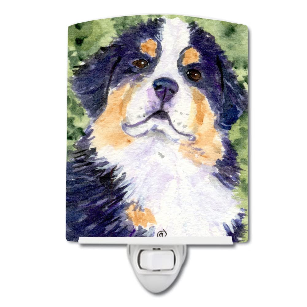 Carolines Treasures Ceramic Night Light, Bernese Mountain Dog, 6x4x3in, Model SS8837CNL, UL-Certified, Multicolor for Bedroom, Nursery, Kitchen