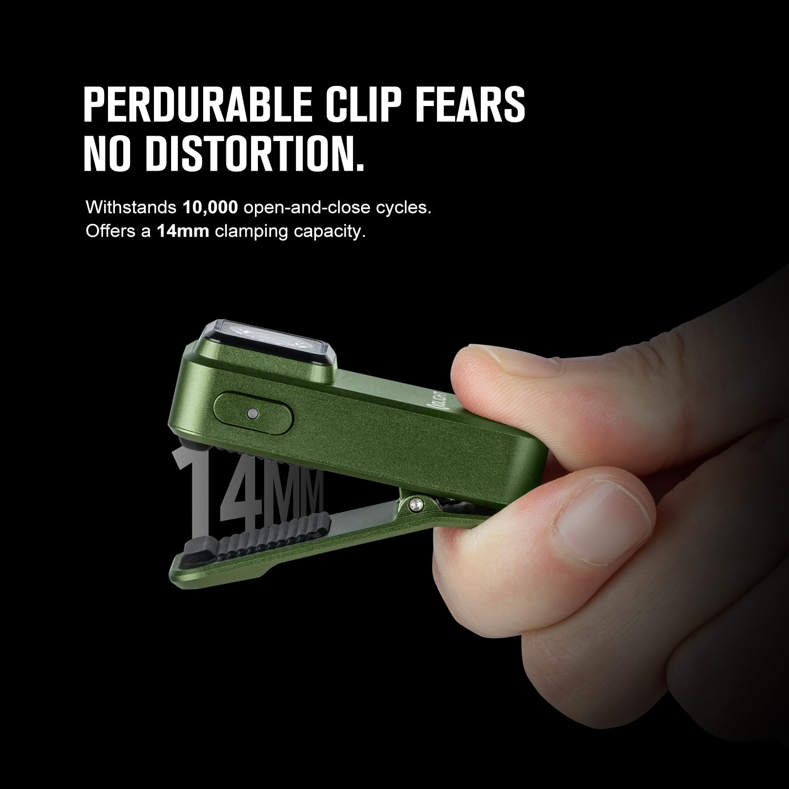 OLIGHT Oclip Rechargeable EDC Flashlight, 300 Lumens, USB C Charging, Magnetic, Compact Pocket Clip Light, OD Green