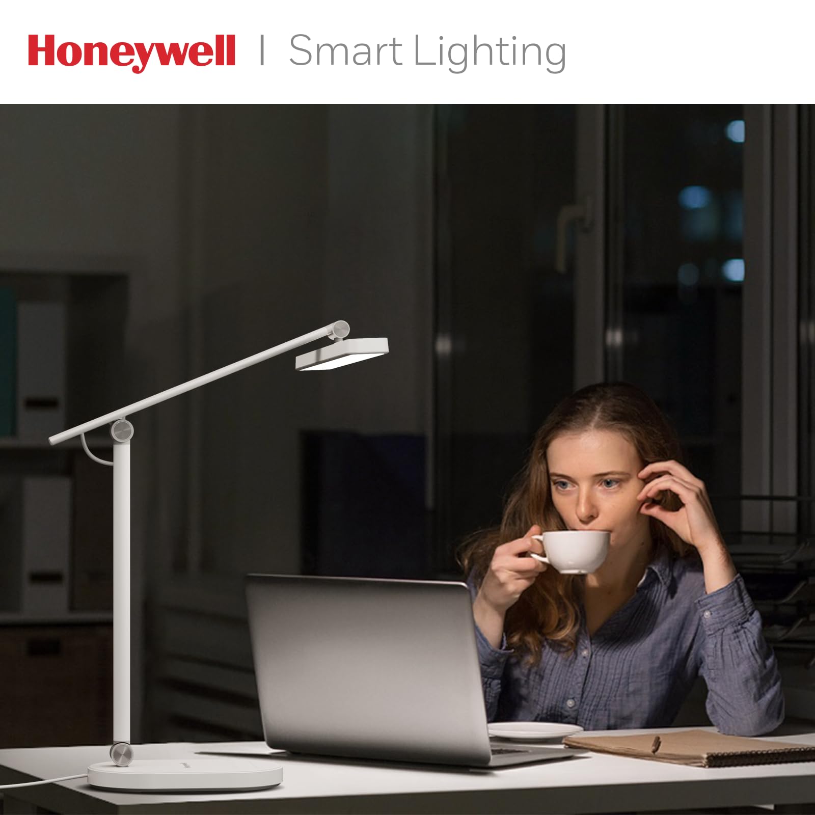 Honeywell H4 Sunturalux™ LED Desk Lamp, 700LM Dimmable, Touch Control, White
