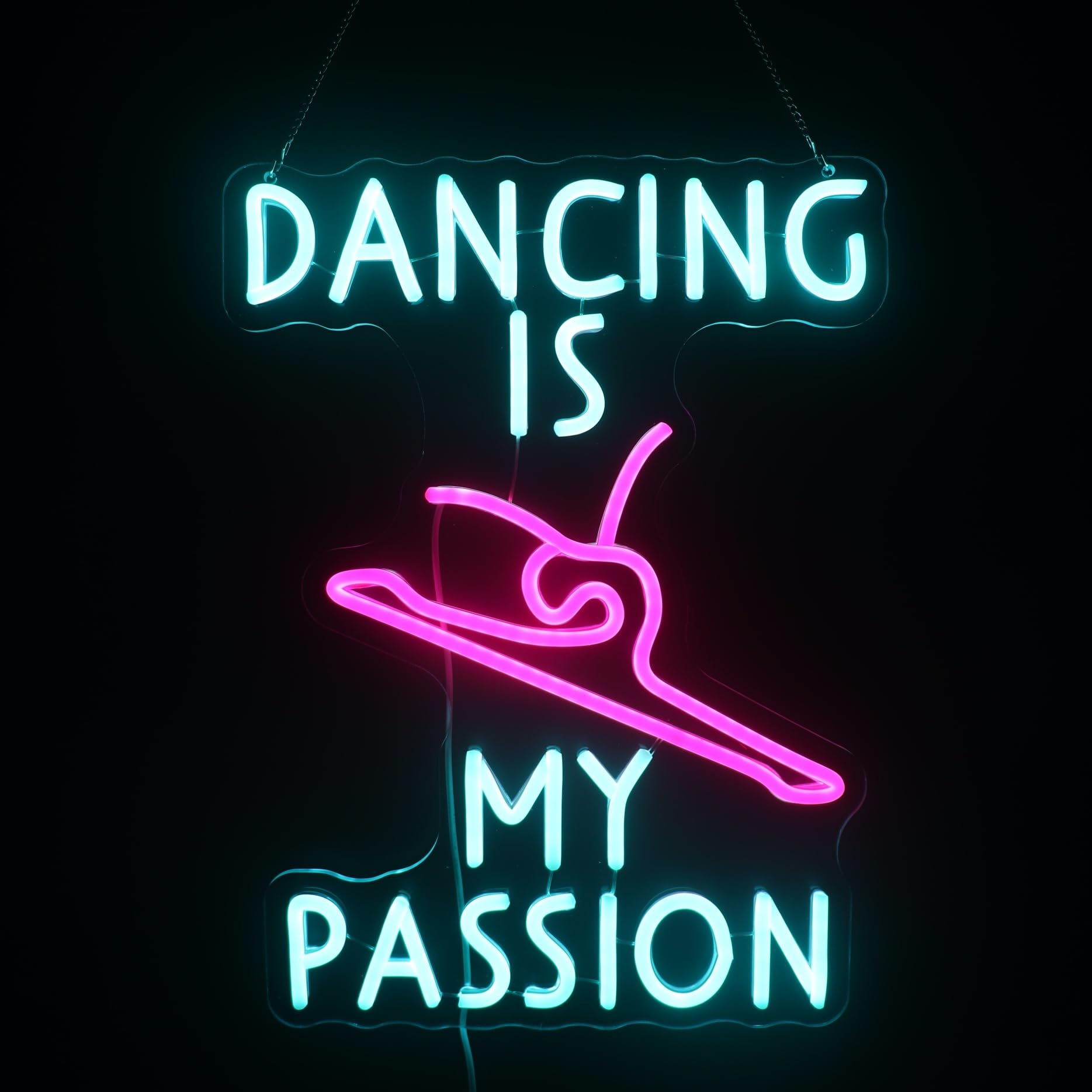 Nordstylee Neon Sign - inDancing Is My Passionin - Acrylic Wall Decor - Dimmer Switch - Perfect Gift for Girls Room - Model NRLT240914014