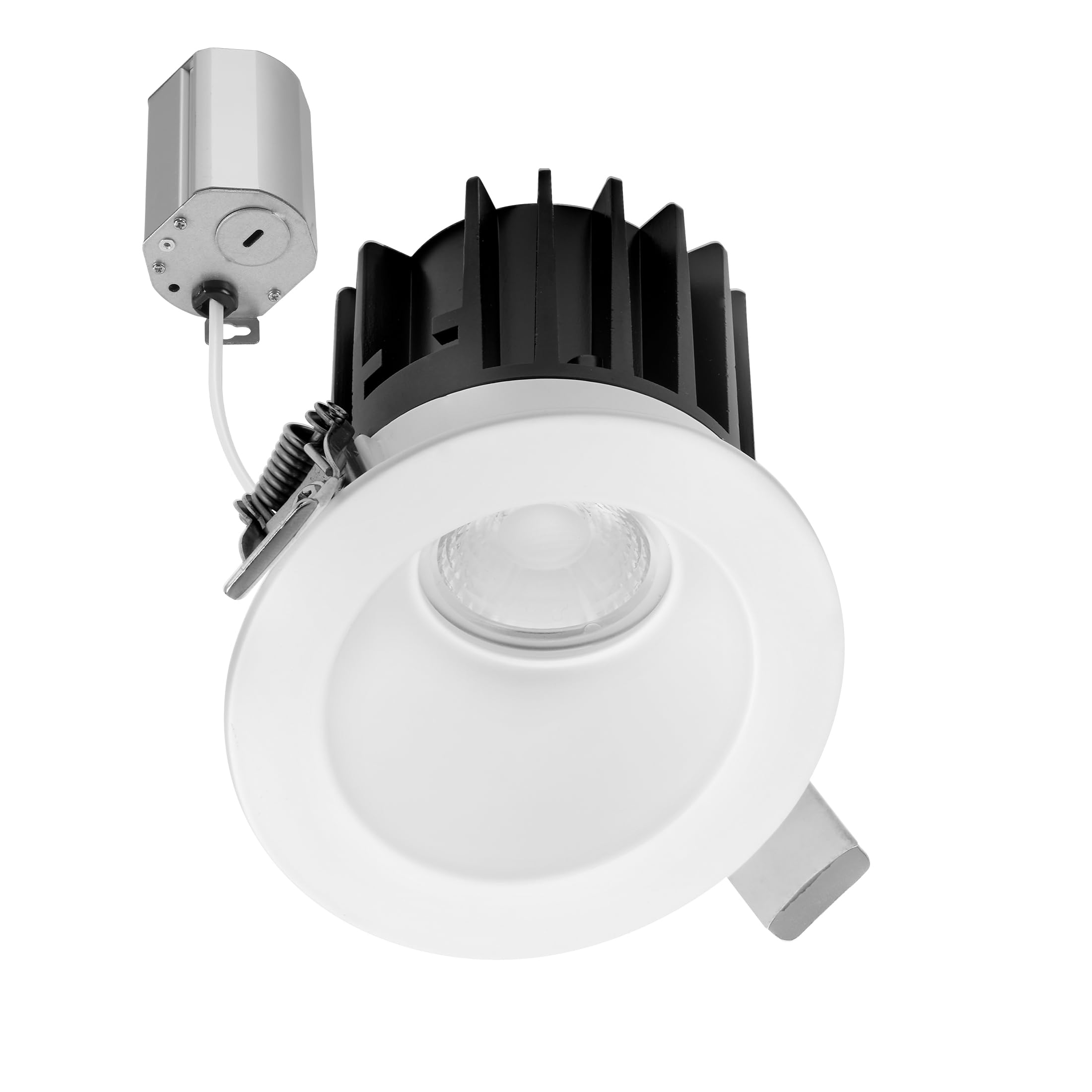 Maxxima 2 Canless Sloped Recessed Anti-Glare LED Downlight, For Sloped Ceilings, 600 Lumens, IC Rated, 5 Color Temperature Selec